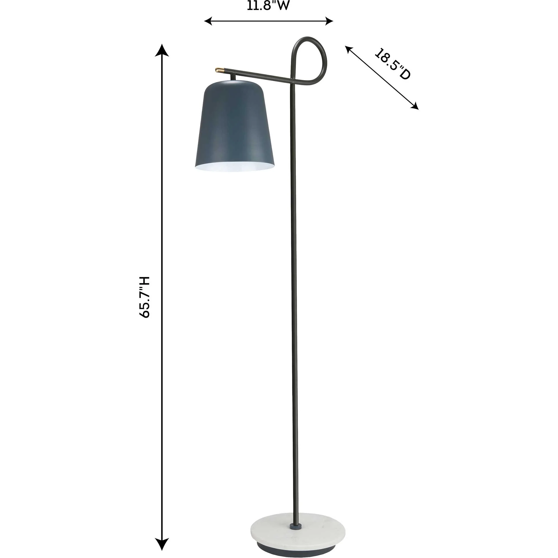 Barlett Marble Base Floor Lamp Ocean Gray/Olive - Image 4