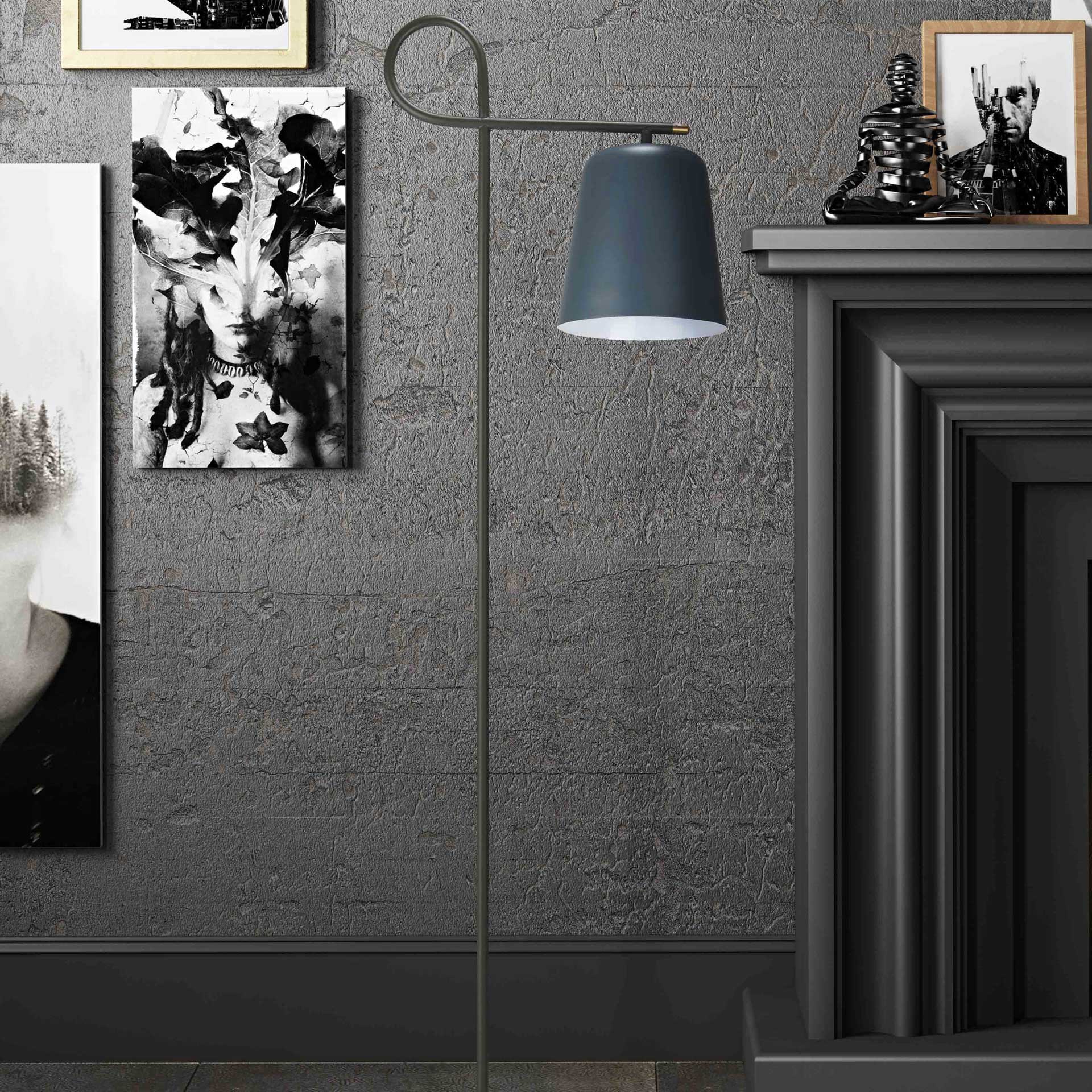 Barlett Marble Base Floor Lamp Ocean Gray/Olive - Image 5