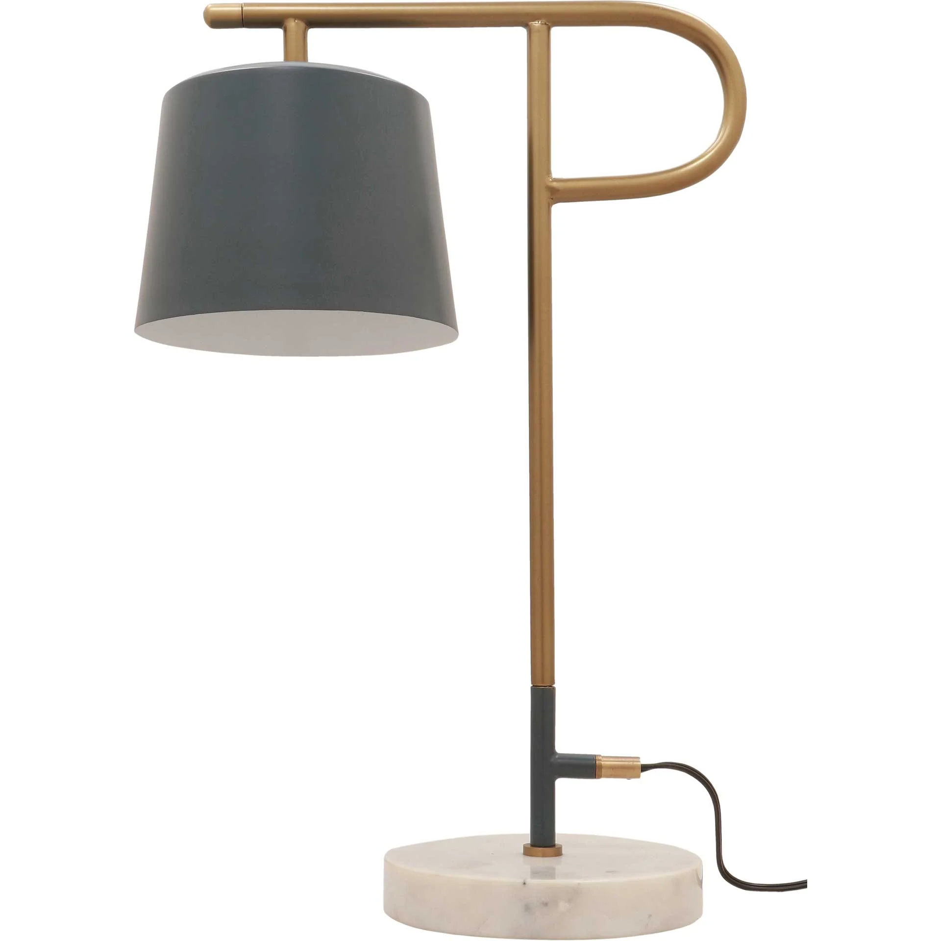 Barlett Marble Base Table Lamp Antique Brass/Ocean Gray - Image 2