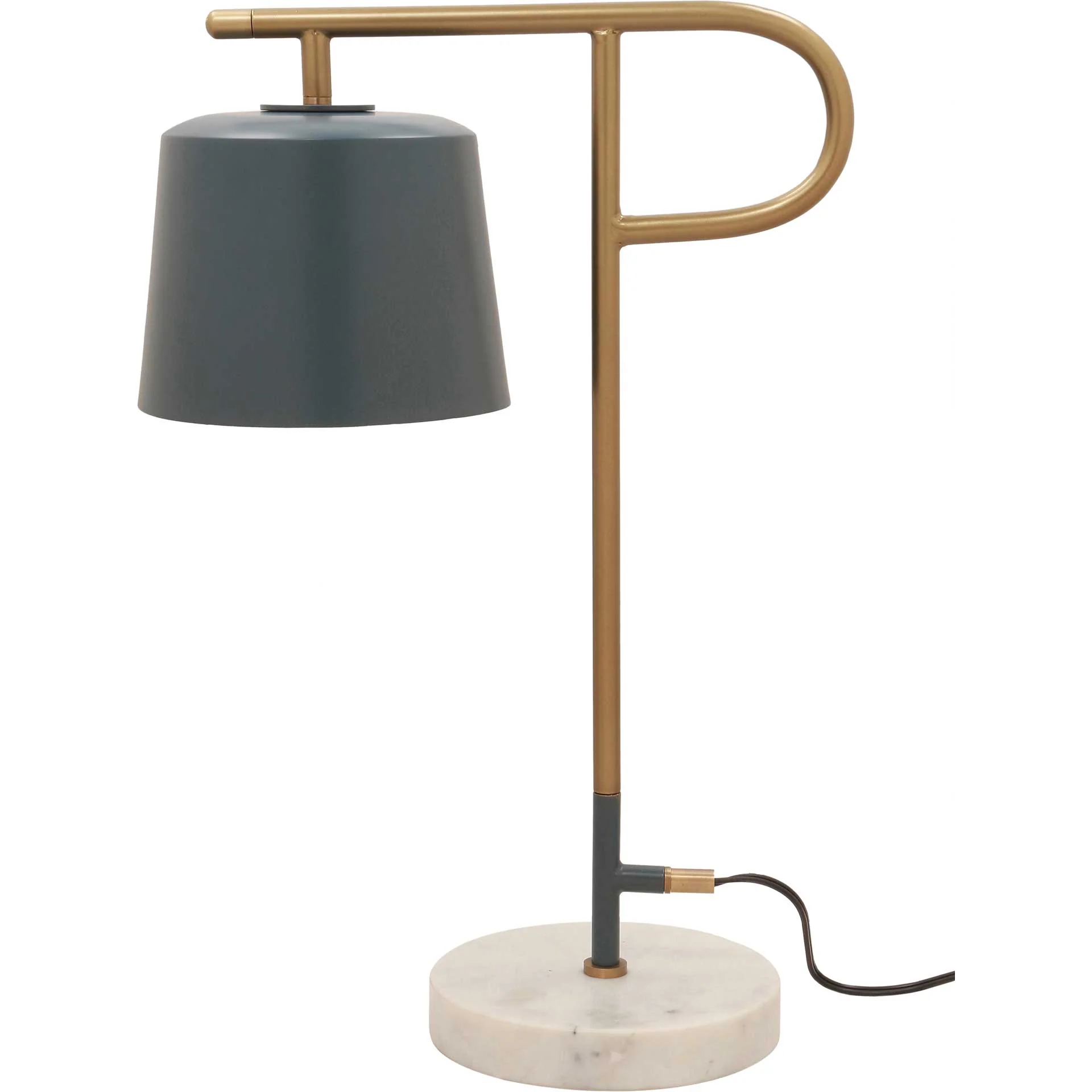 Barlett Marble Base Table Lamp Antique Brass/Ocean Gray - Image 3