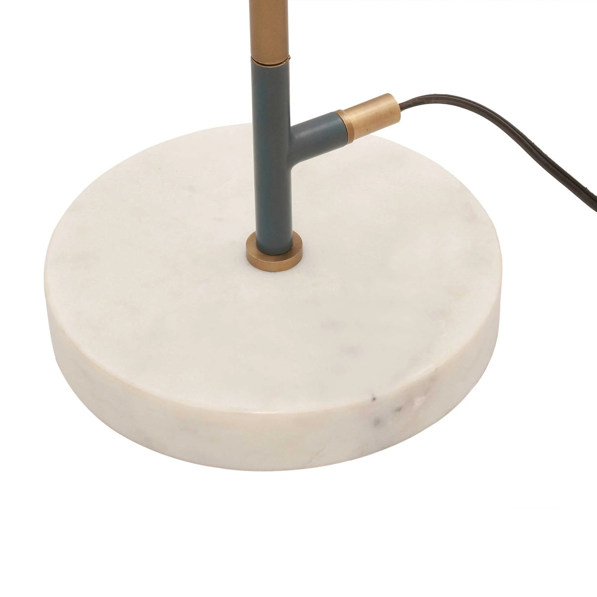 Barlett Marble Base Table Lamp Antique Brass/Ocean Gray - Image 5