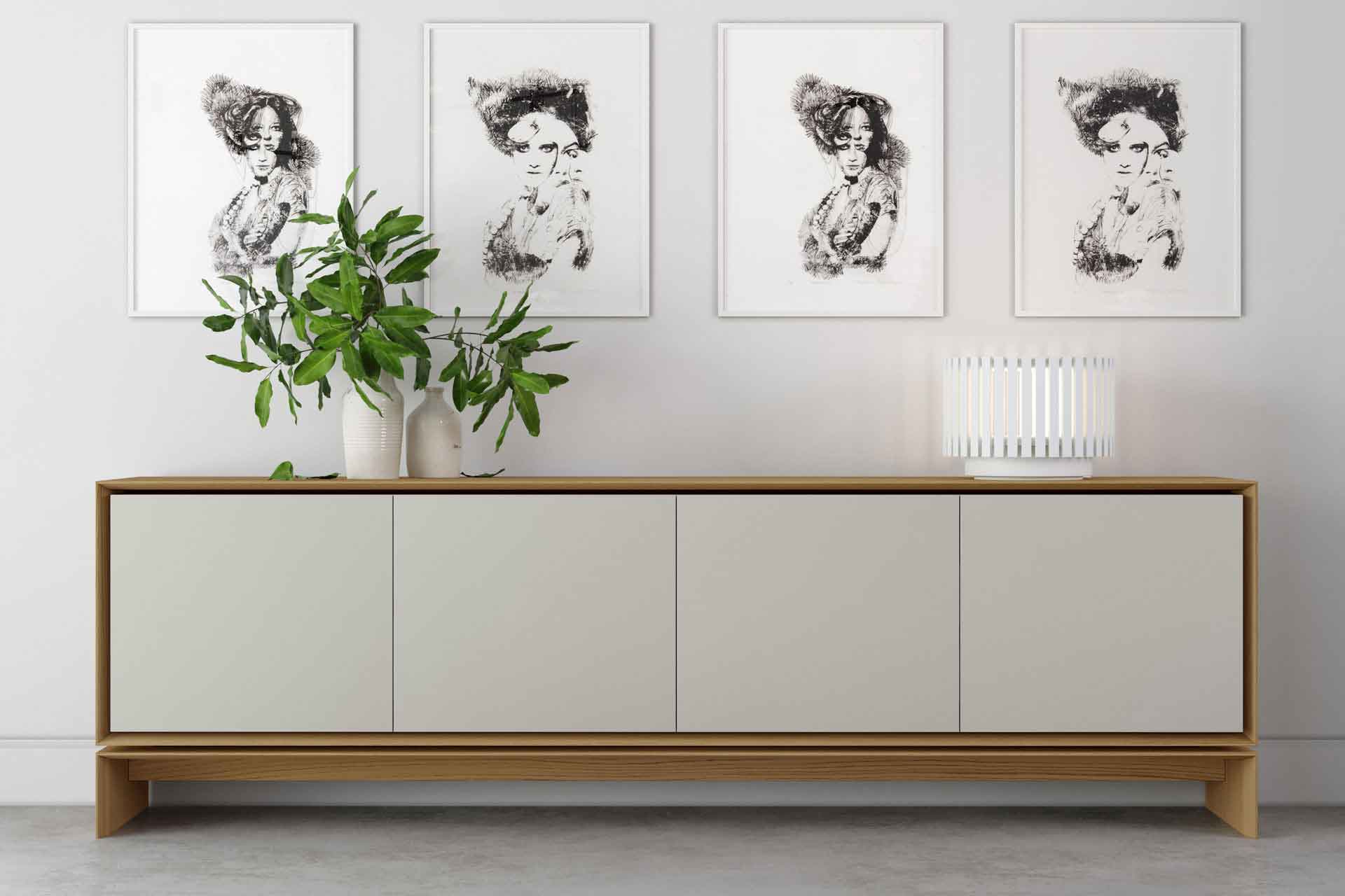 Barnes Sideboard Natural Oak/Frosted Almond - Image 4