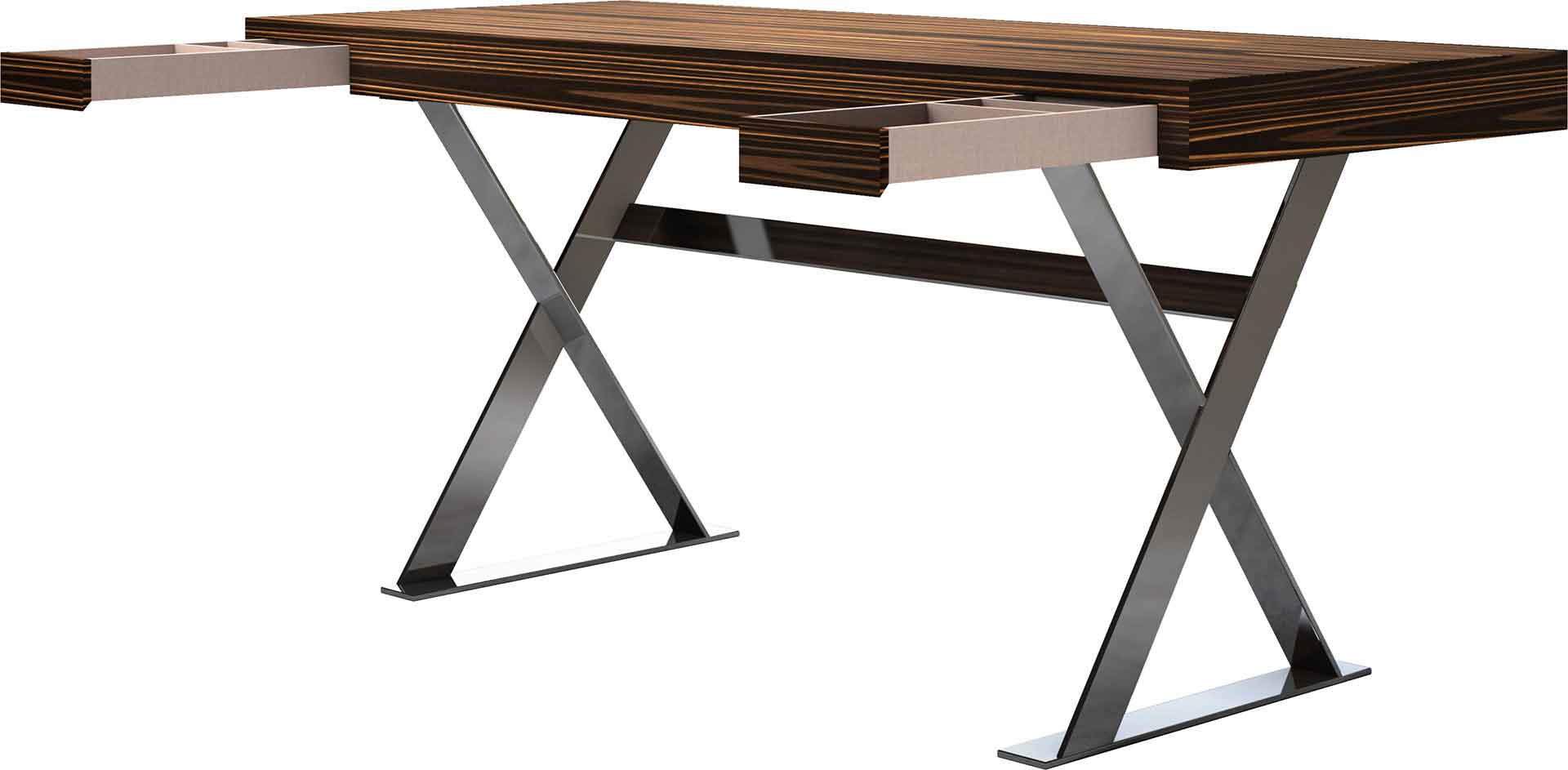 Barrow Desk Cathedral Ebony/Bright Stainless - Image 3