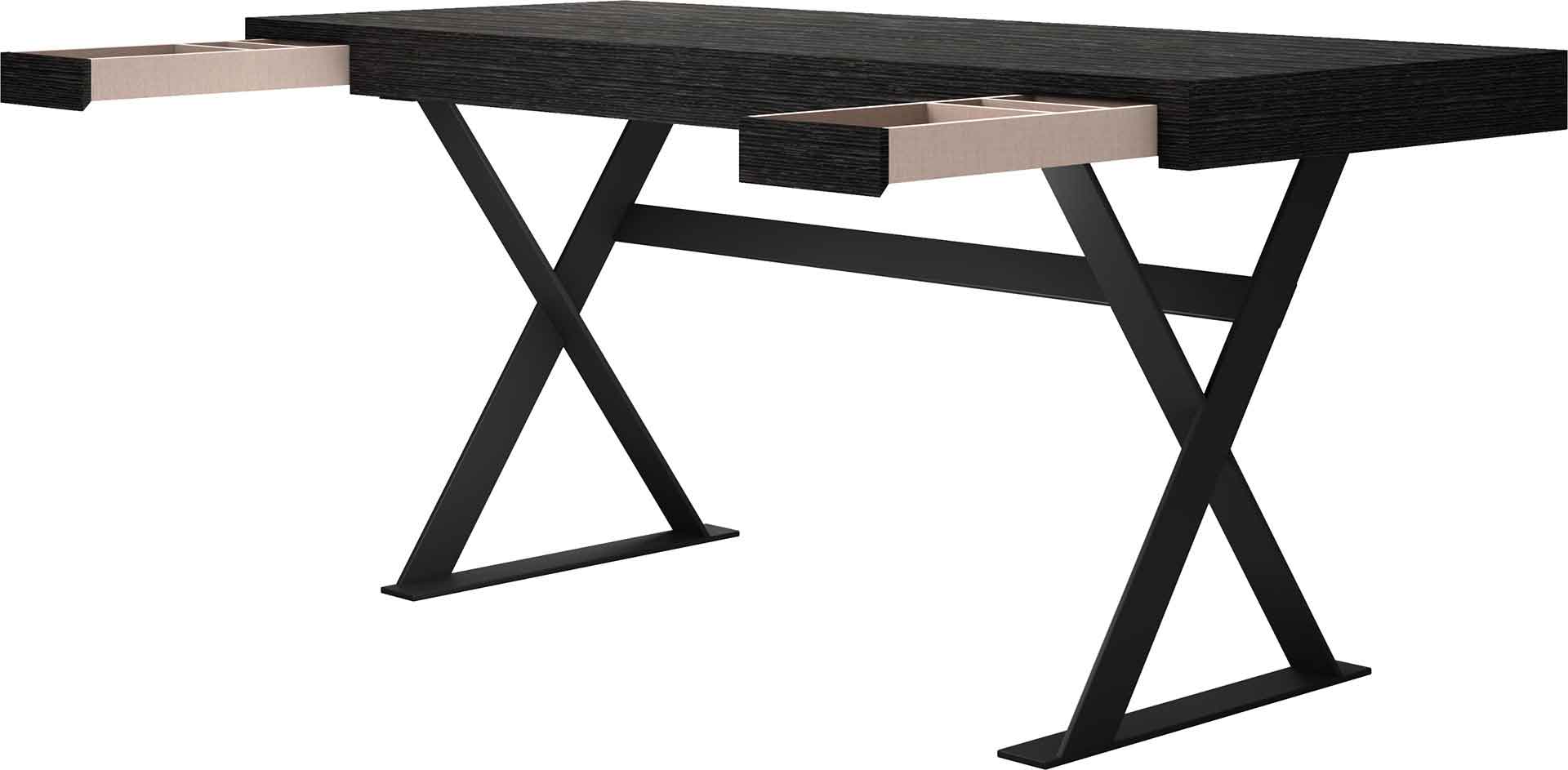Barrow Desk Gray Oak/Black - Image 3