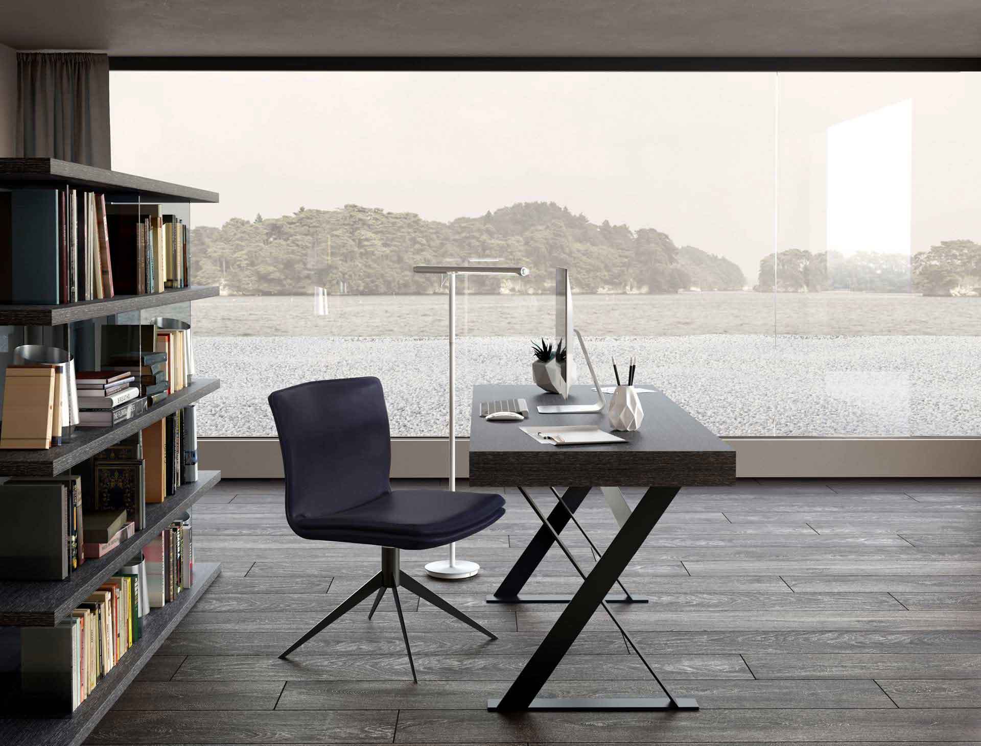 Barrow Desk Gray Oak/Black - Image 5