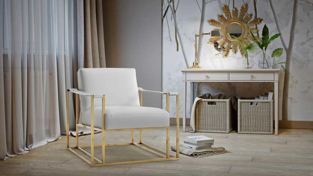 Bastia Ostrich Print Chair Cream - Image 6
