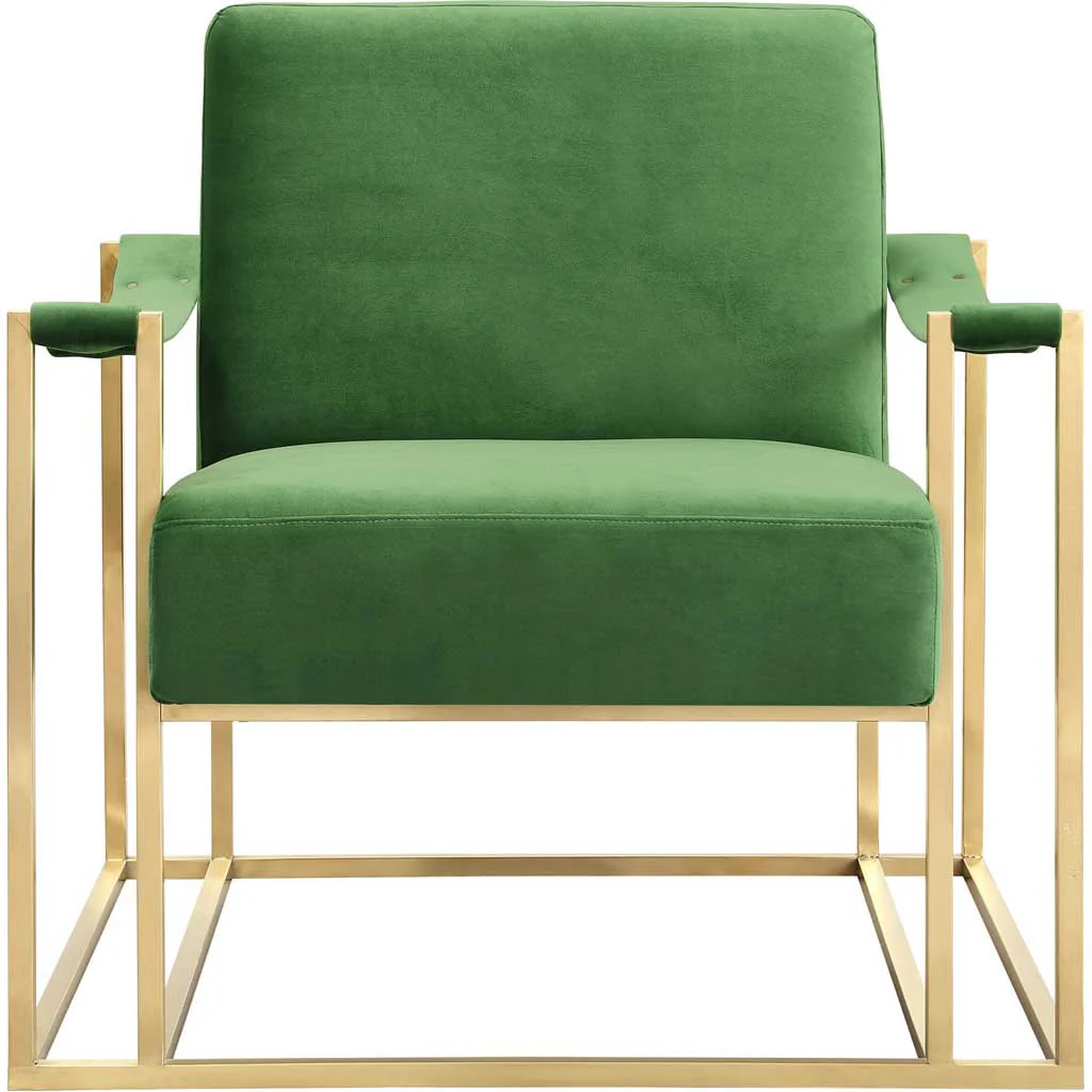 Bastia Velvet Chair Green - Image 2