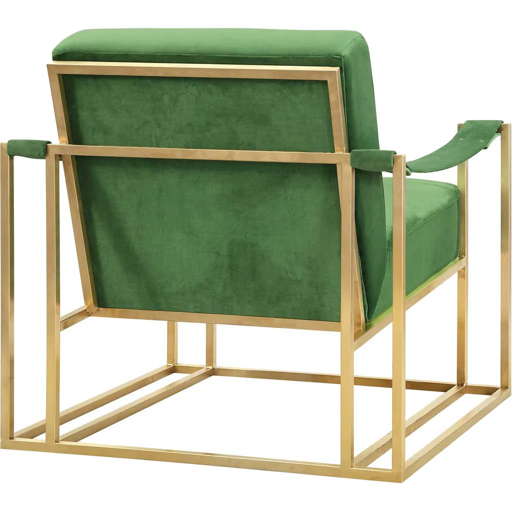 Bastia Velvet Chair Green - Image 3