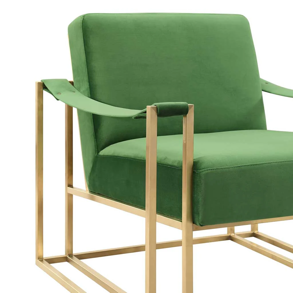 Bastia Velvet Chair Green - Image 4
