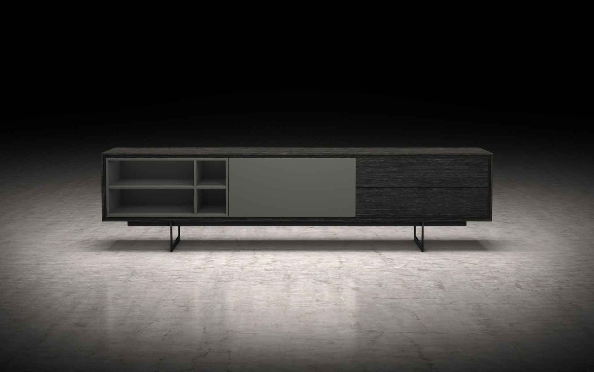 Baxter Media Cabinet Gray Oak - Image 4