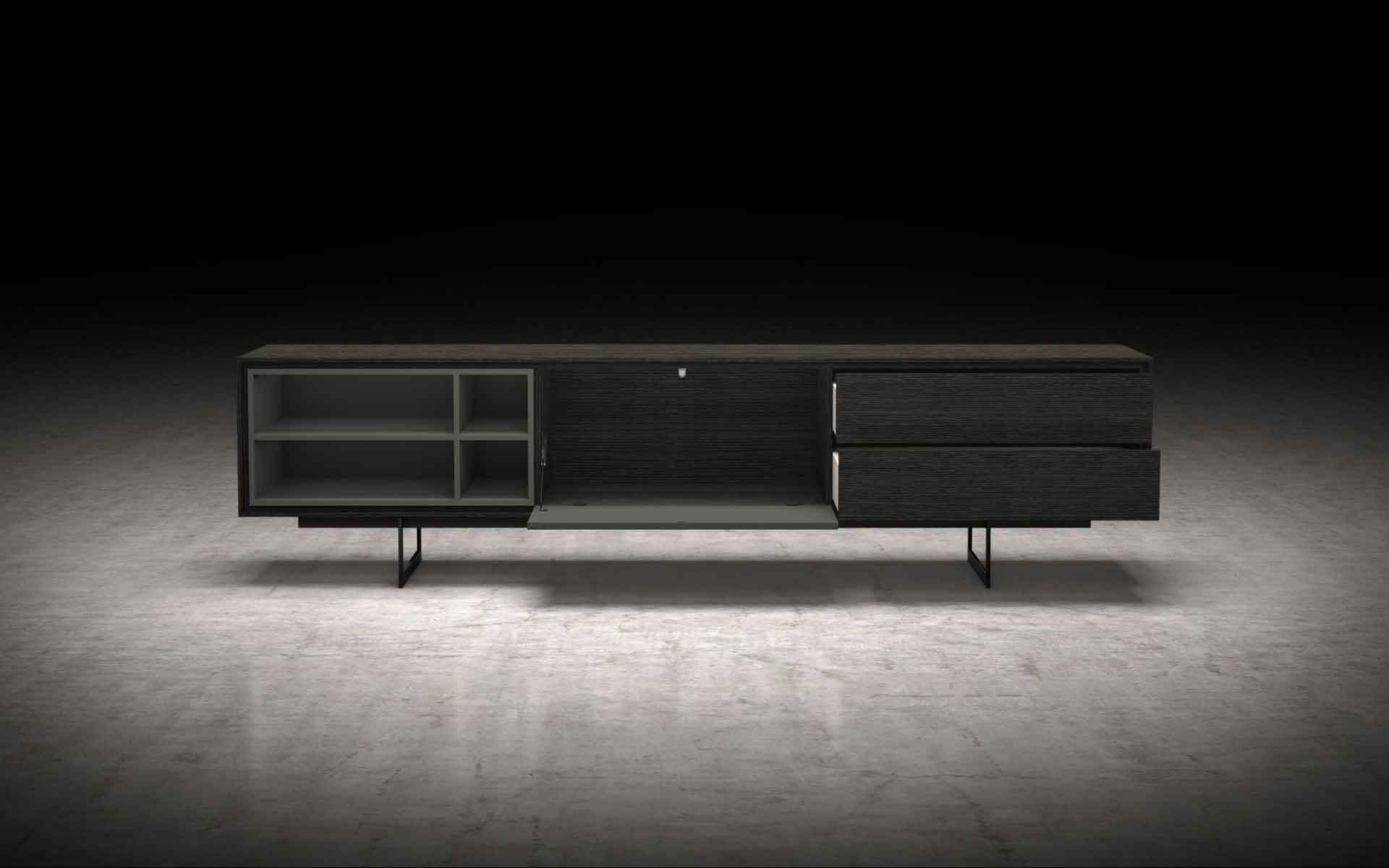Baxter Media Cabinet Gray Oak - Image 5
