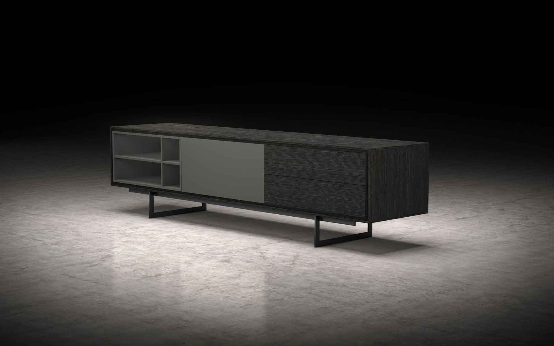 Baxter Media Cabinet Gray Oak - Image 6