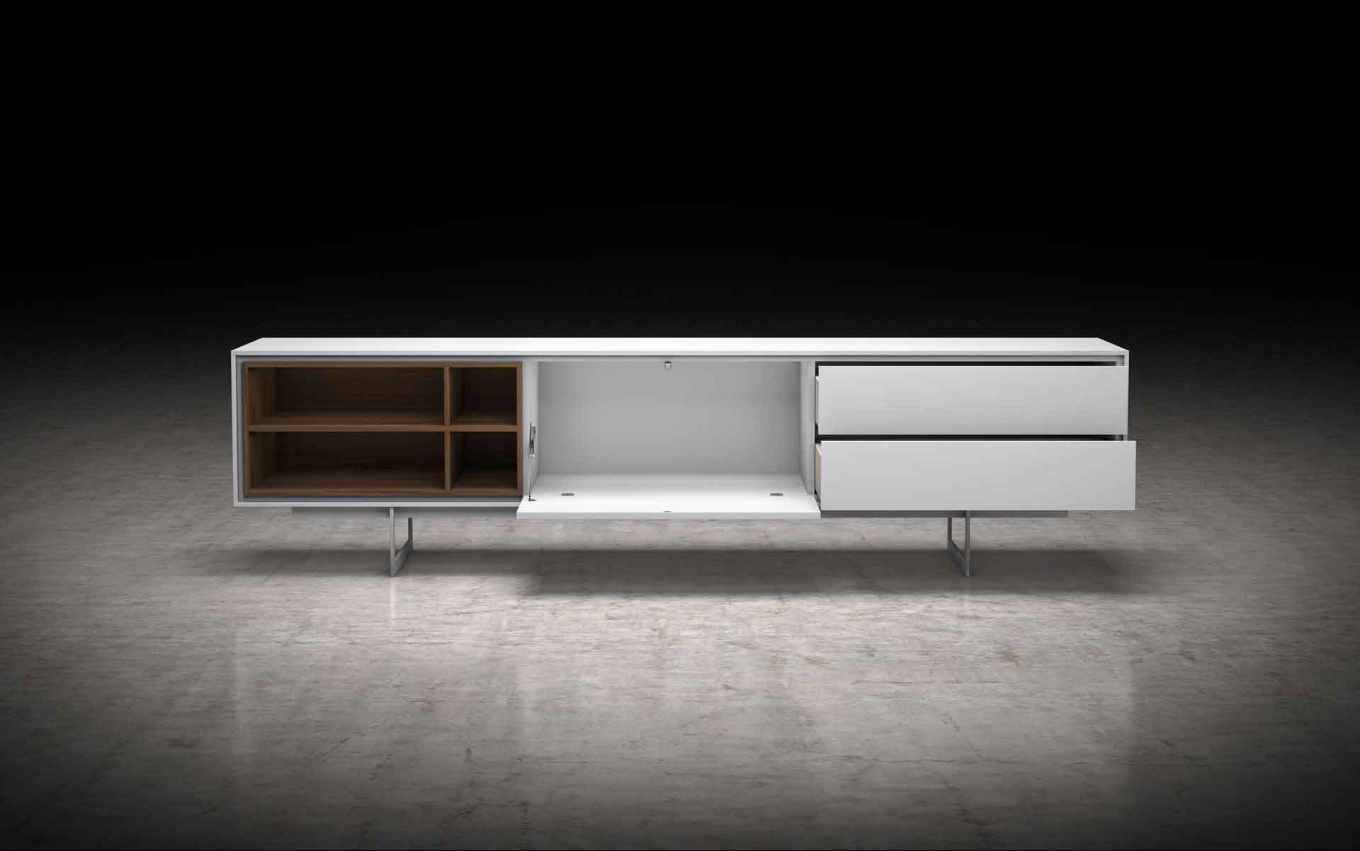 Baxter Media Cabinet White Matte - Image 5