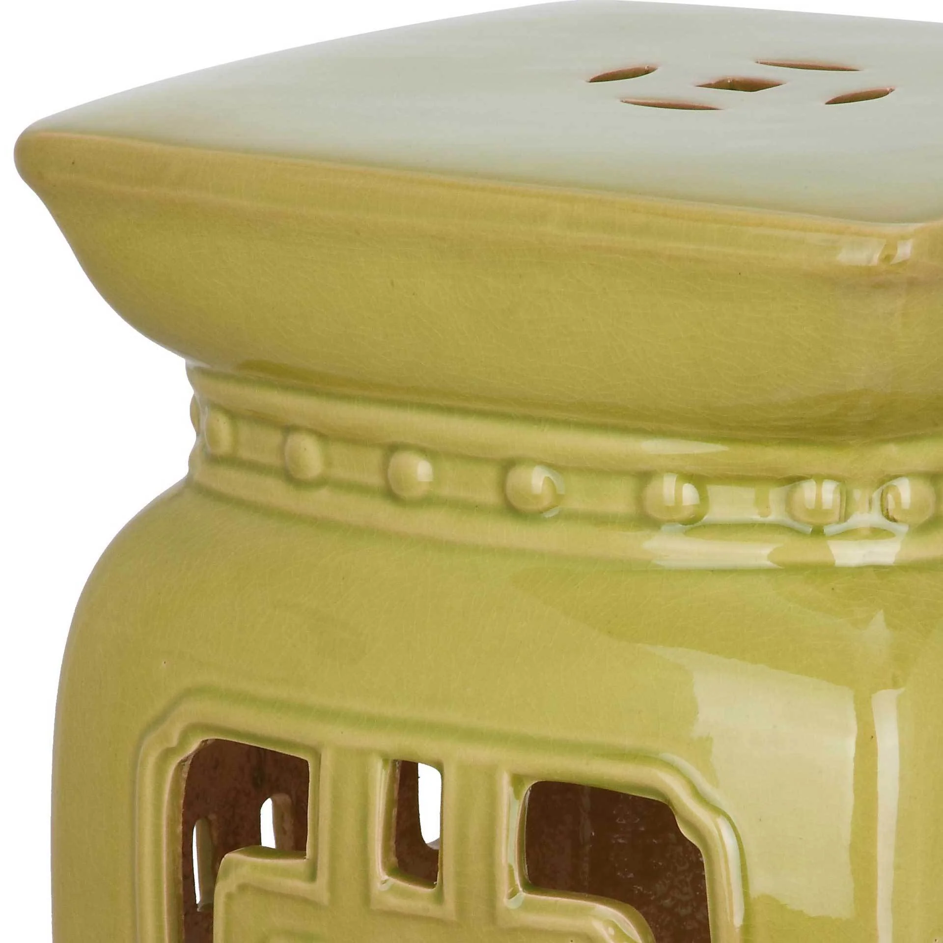 Beatrice Filigree Garden Stool Spring Green - Image 2