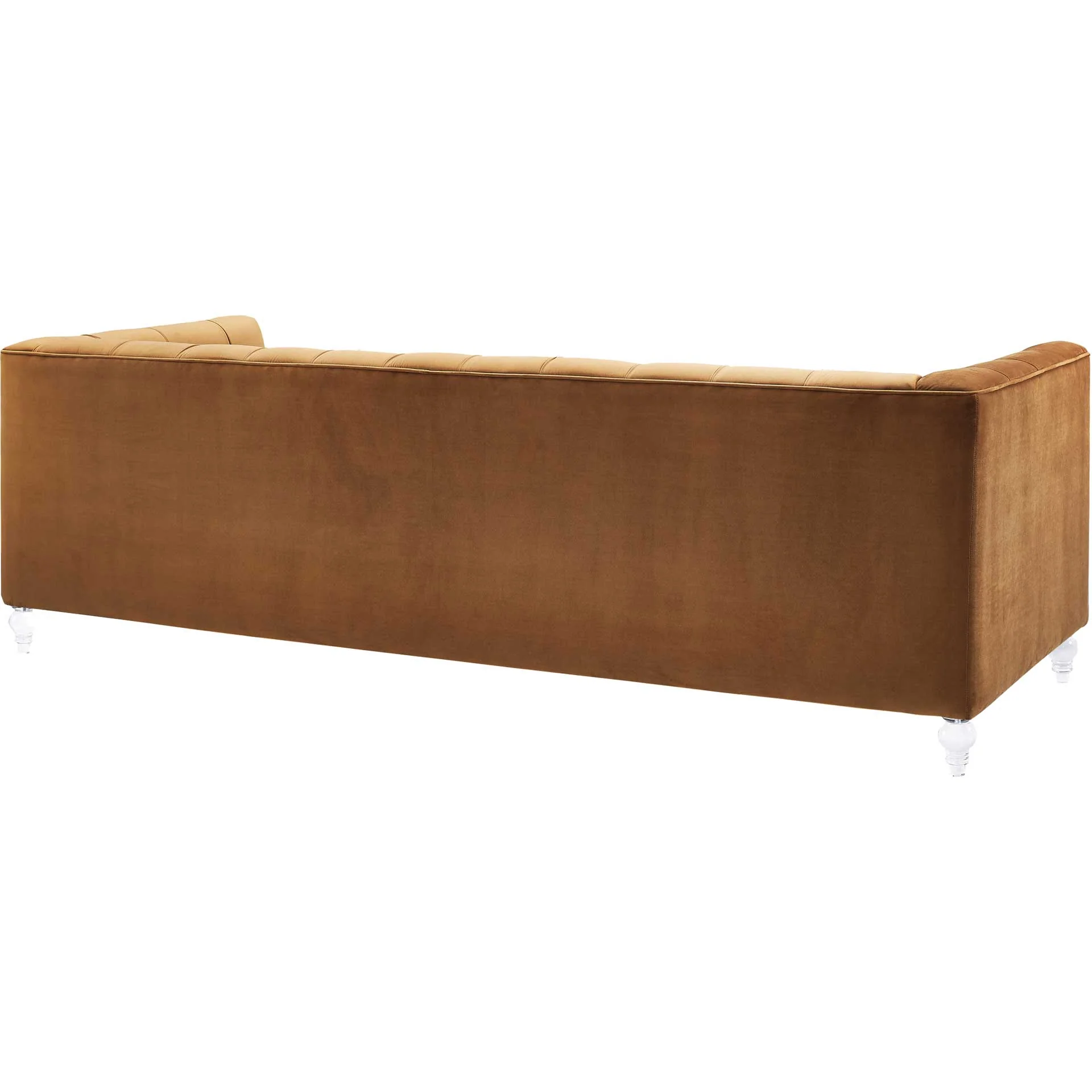 Beatrice Velvet Sofa Cognac - Image 3