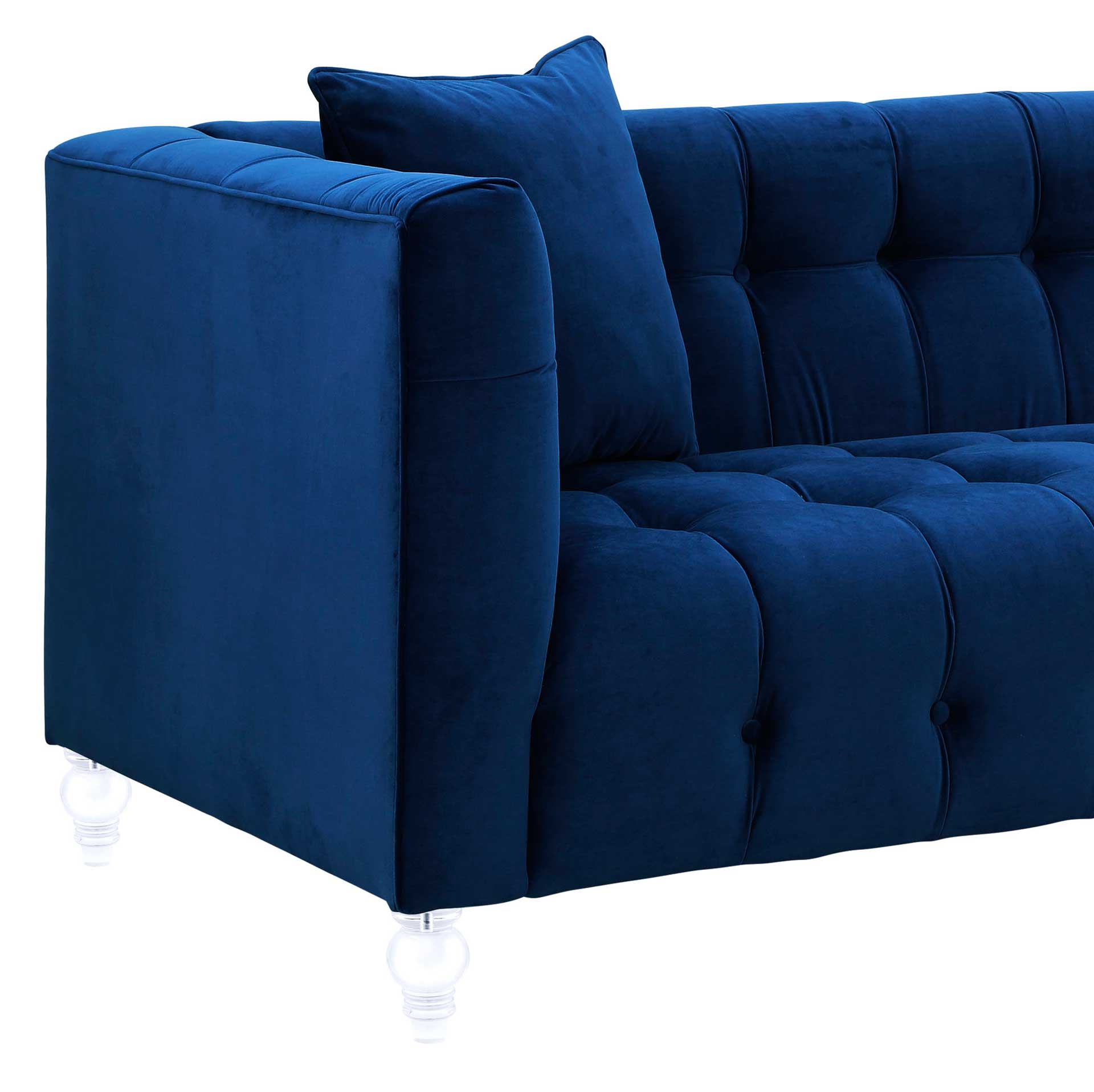 Beatrice Velvet Sofa Navy - Image 4