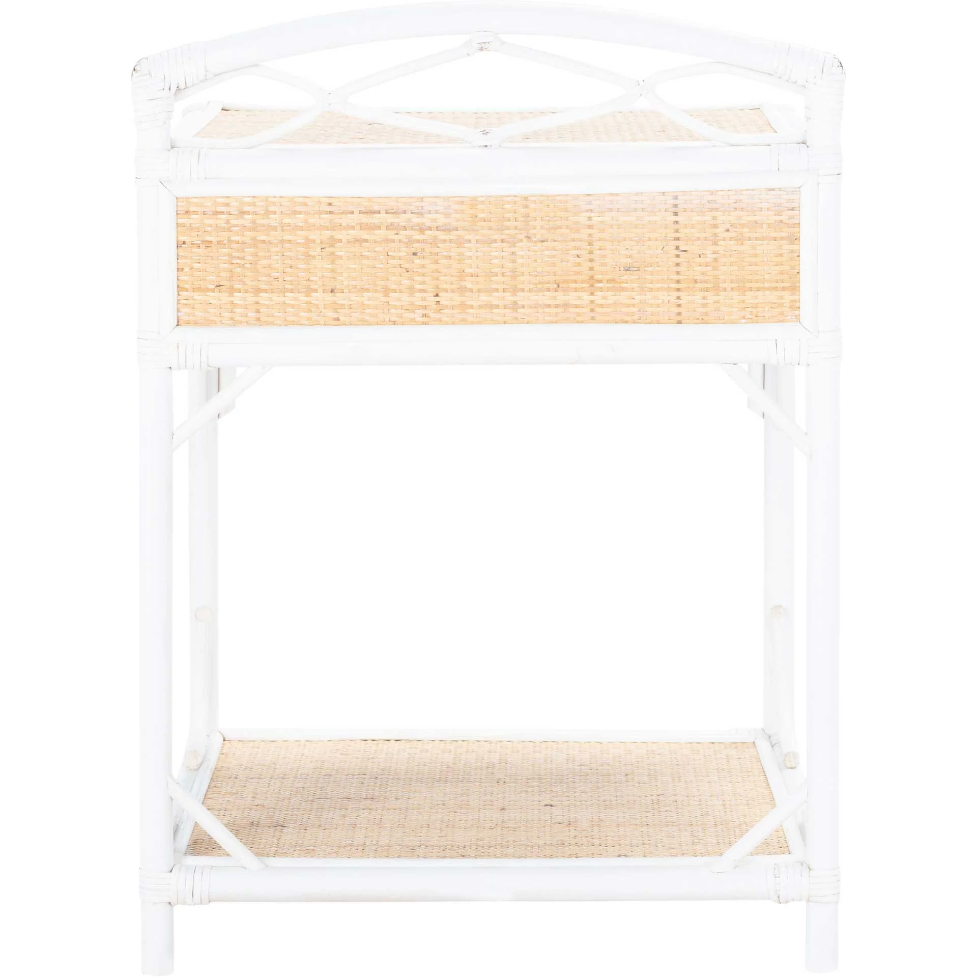Beaufort 1 Drawer 1 Shelf Nightstand White/Natural - Image 4