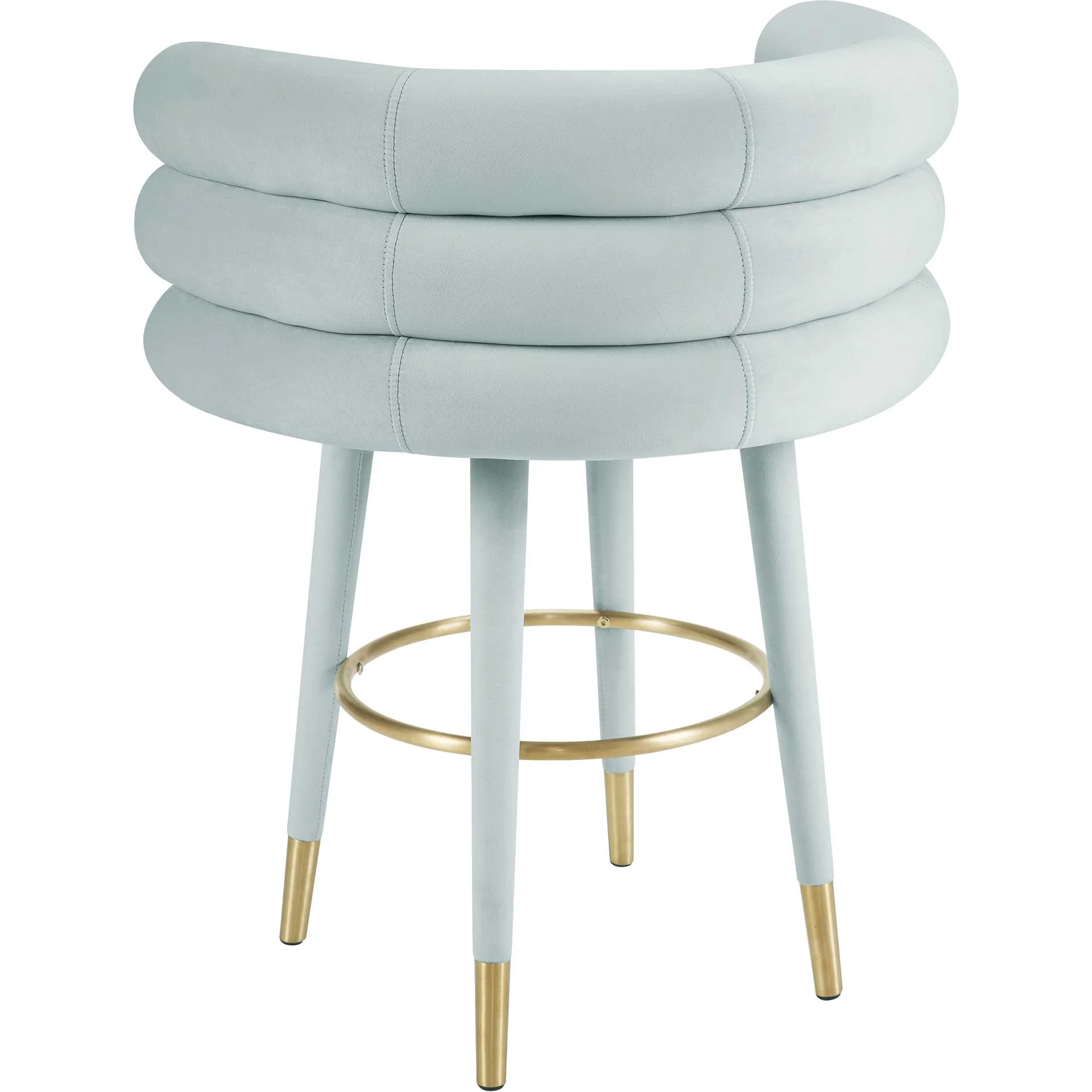 Beaumont Velvet Bar Stool Sea Foam Green - Image 7