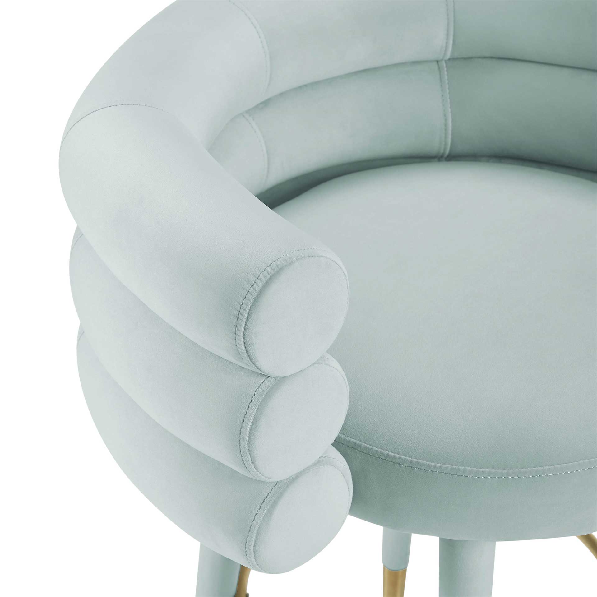 Beaumont Velvet Bar Stool Sea Foam Green - Image 8