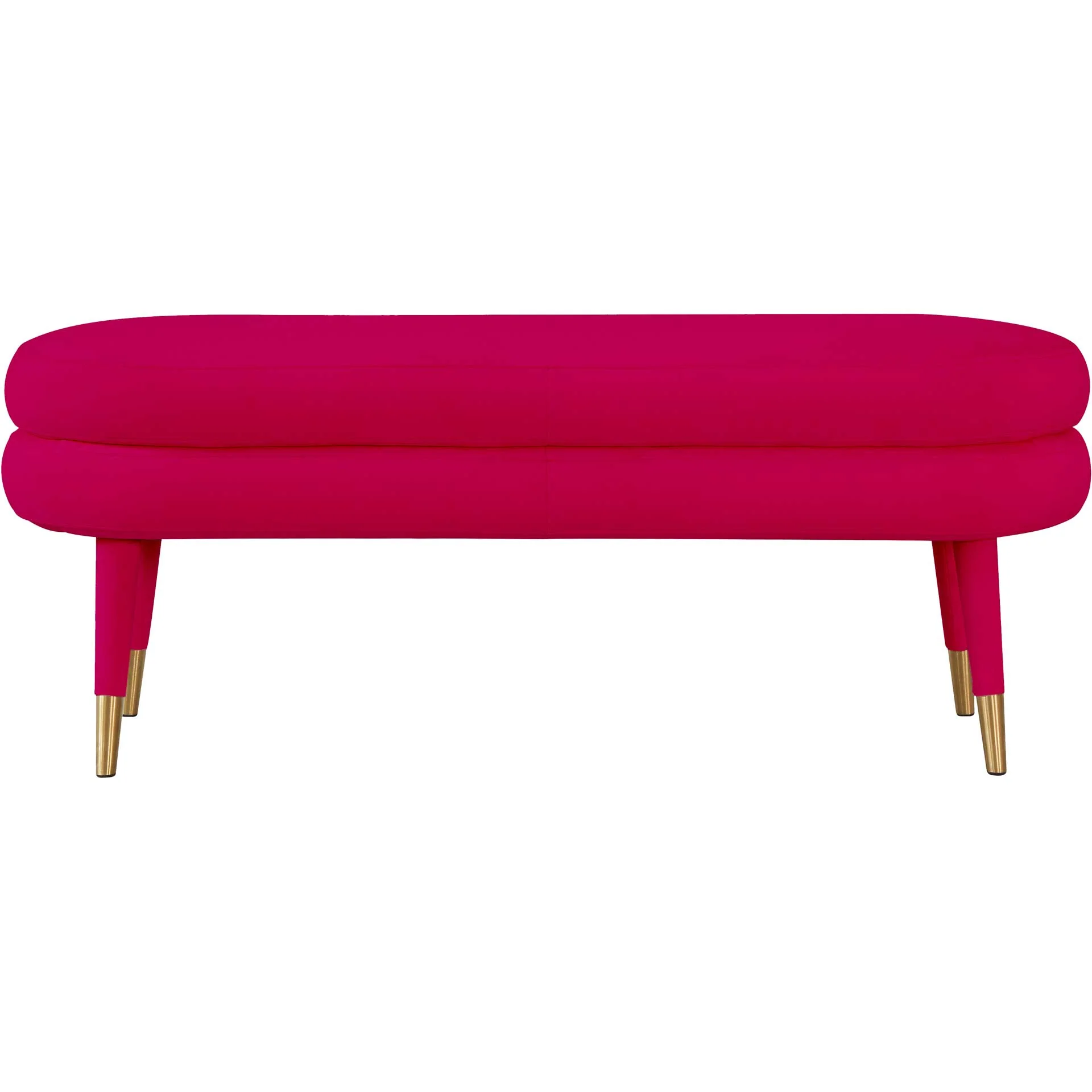 Beaumont Velvet Bench Pink - Image 2