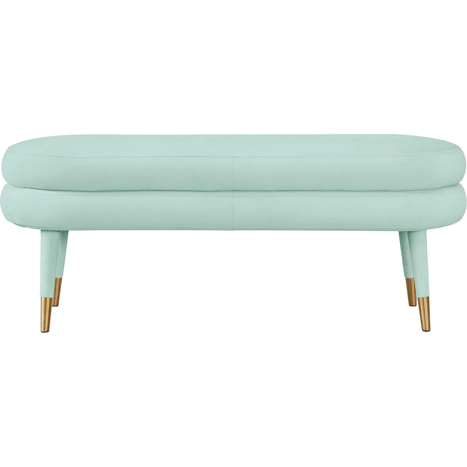 Beaumont Velvet Bench Sea Foam Green - Image 2