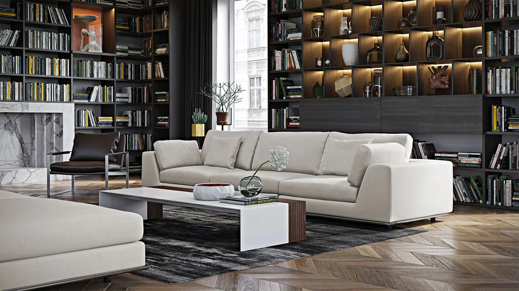 Beckenham Coffee Table White/Walnut - Image 2