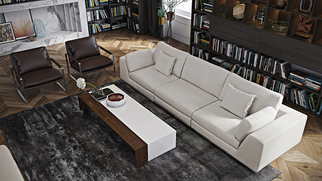 Beckenham Coffee Table White/Walnut - Image 3