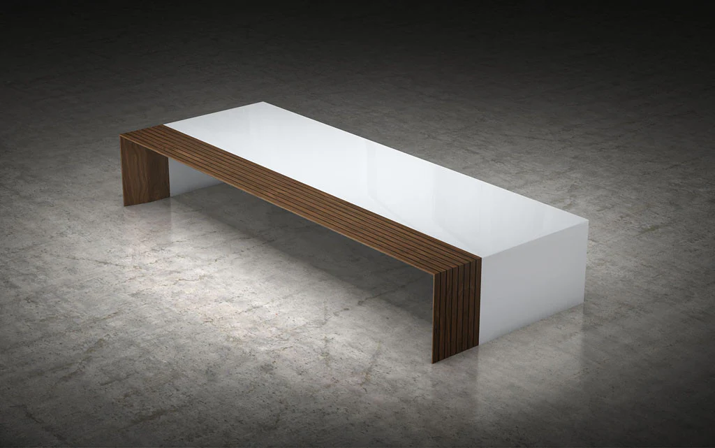 Beckenham Coffee Table White/Walnut - Image 4