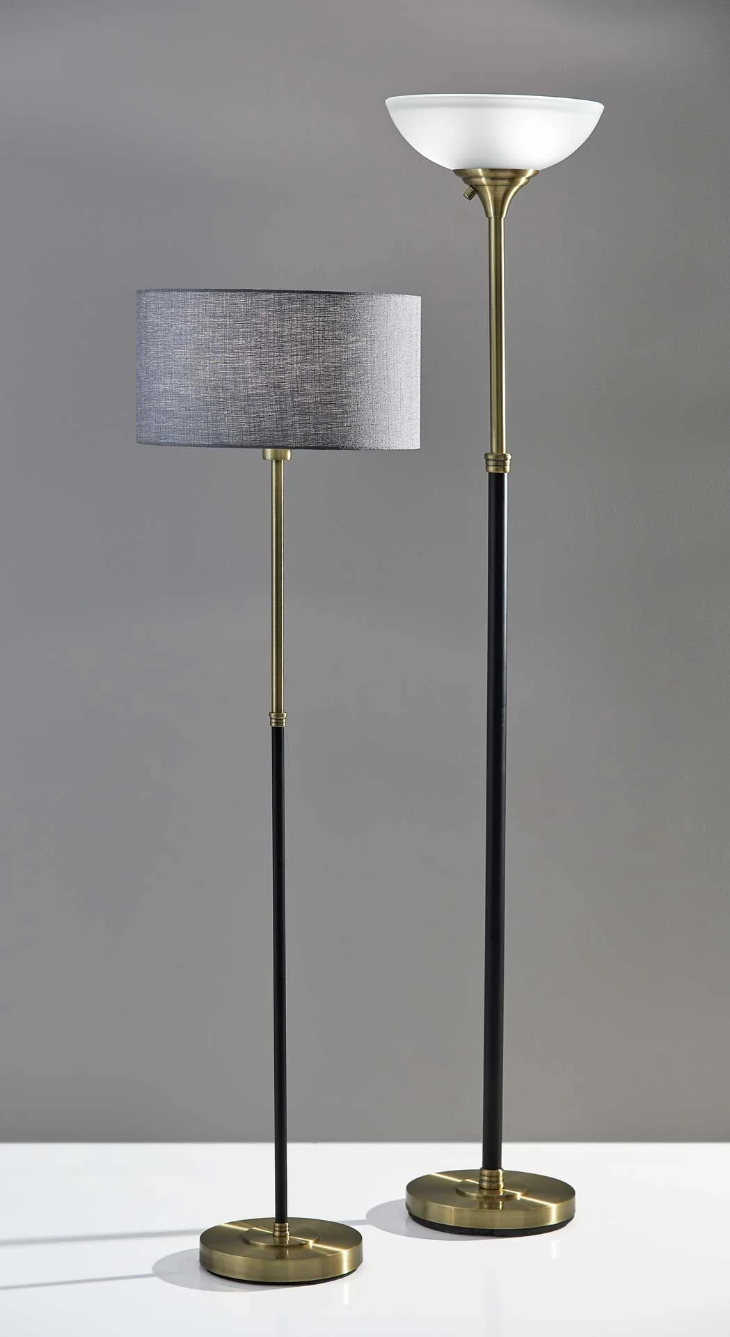 Begles Floor Lamp Black/Antique Brass - Image 3