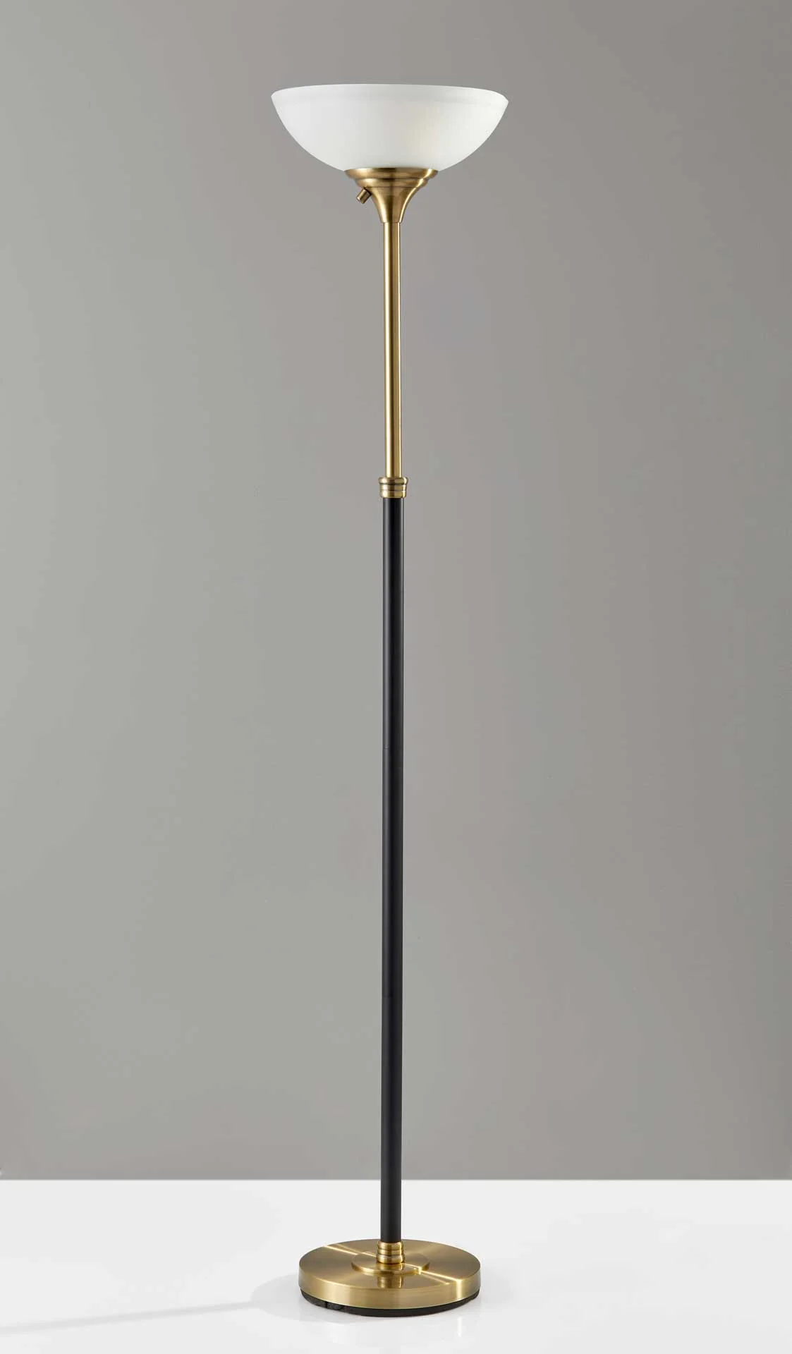Begles Torchiere Black/Antique Brass - Image 2