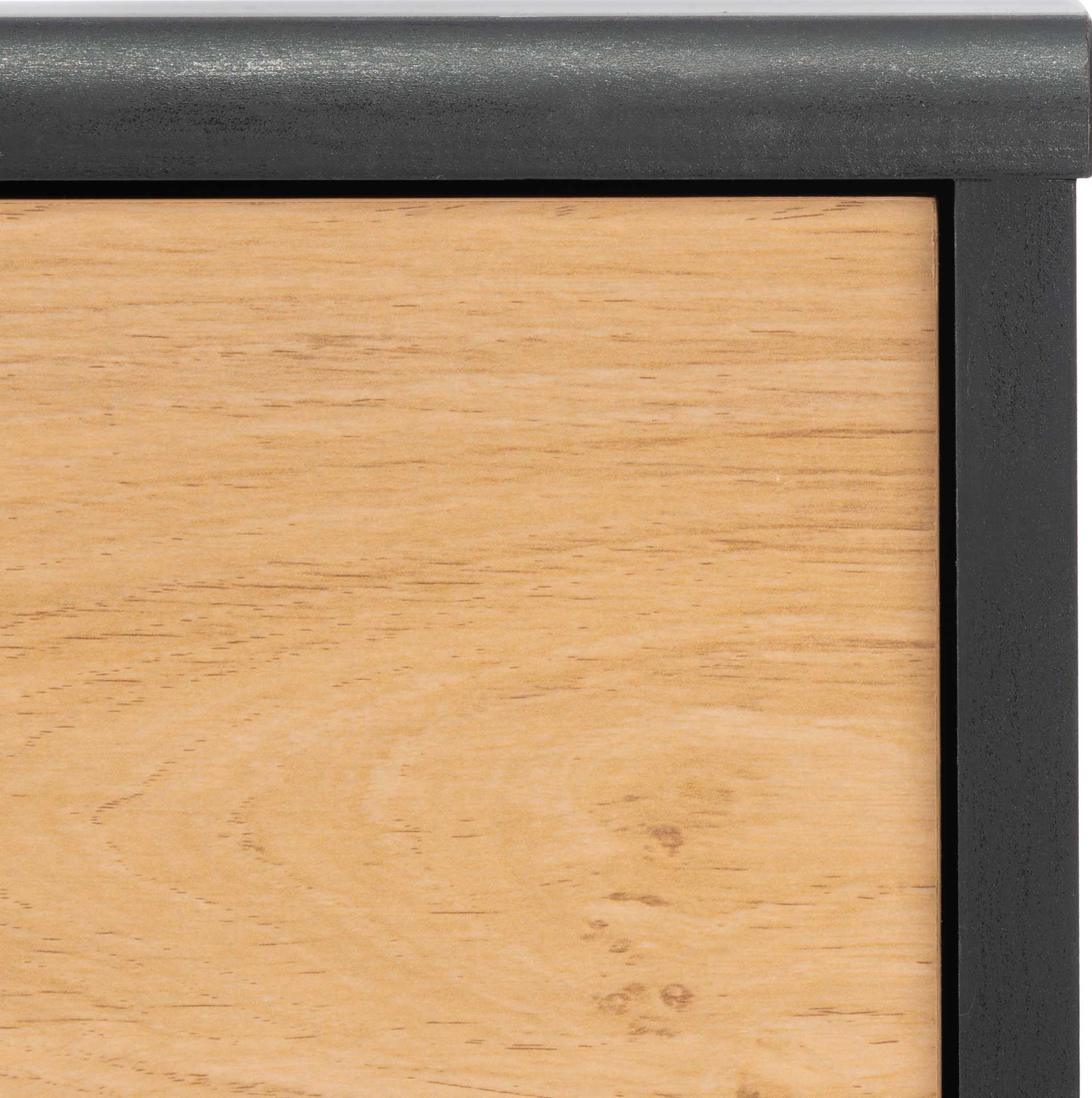 Beijing 2 Drawer 1 Shelf Media Stand Black/Oak/Gold - Image 4