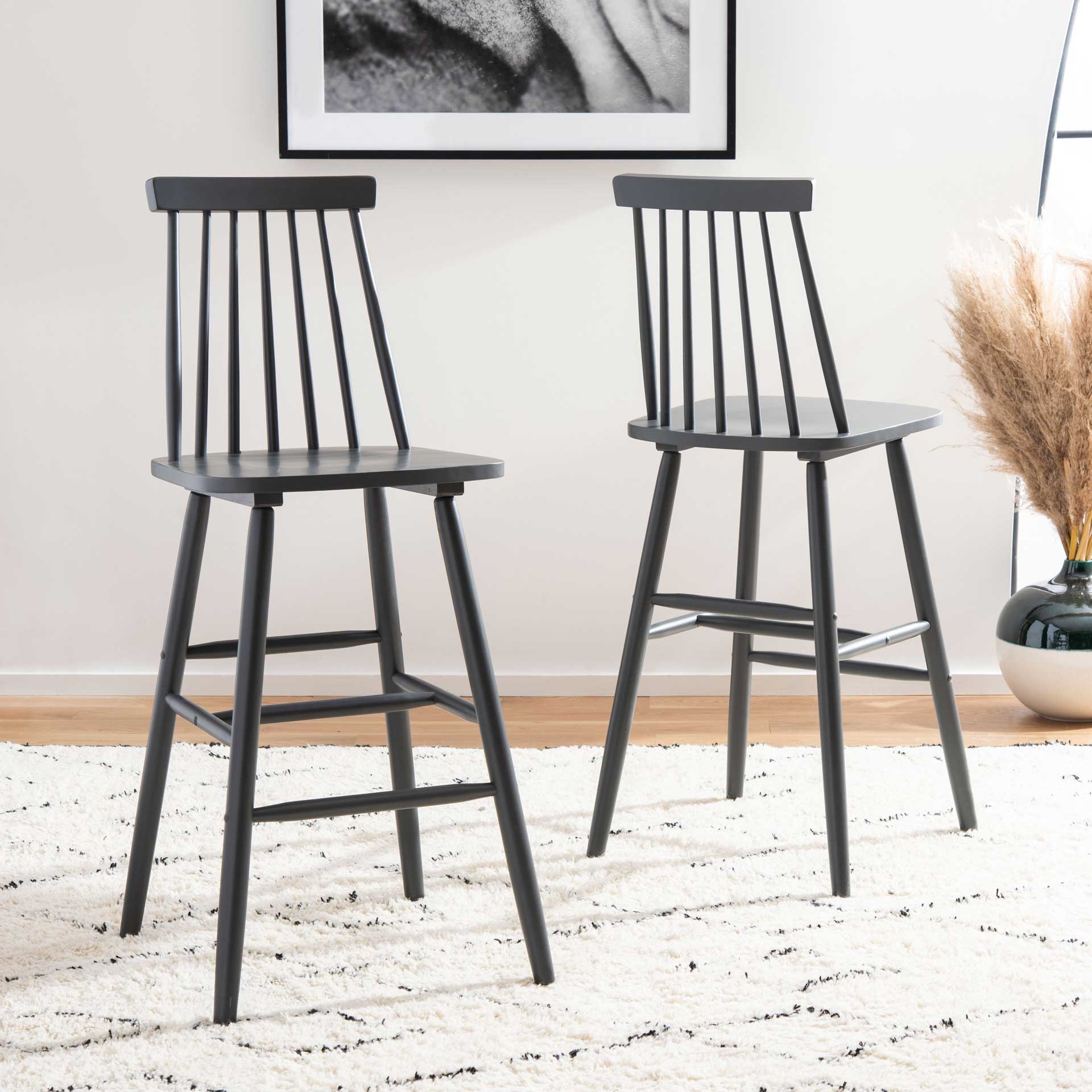 Belford Bar Stool Gray (Set of 2) - Image 8