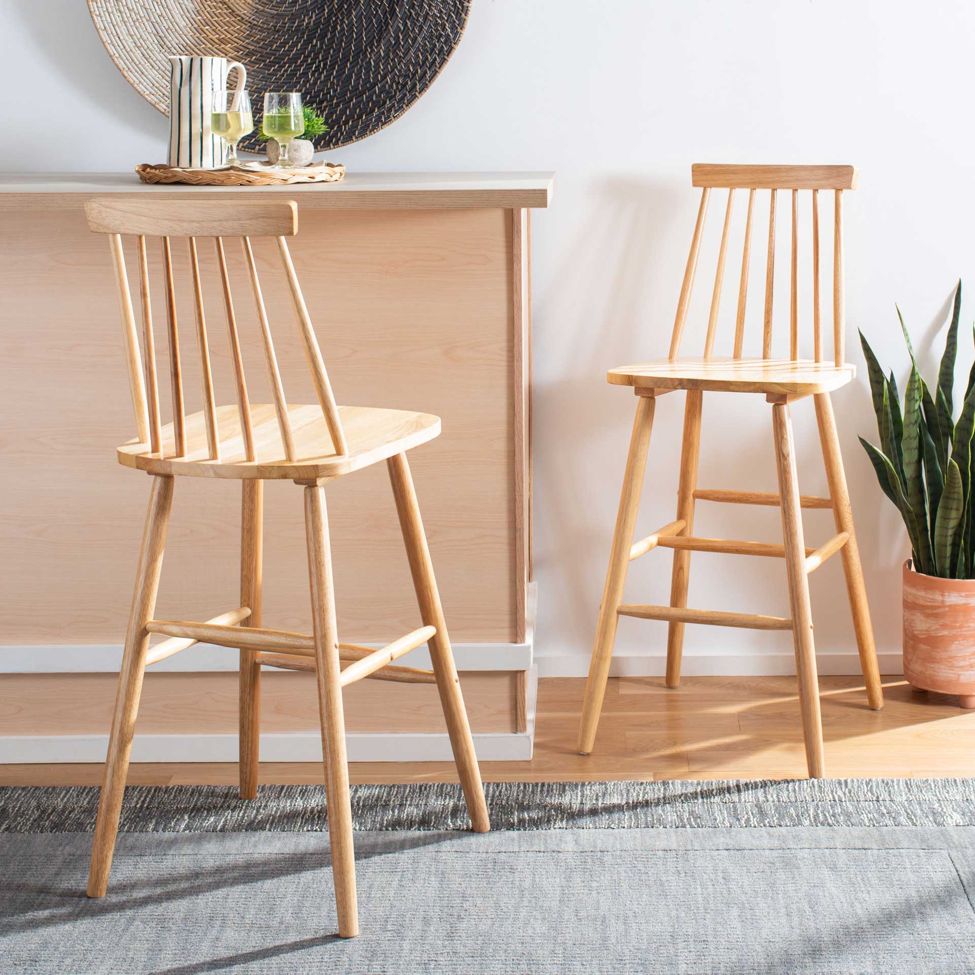 Belford Bar Stool Natural (Set of 2) - Image 8