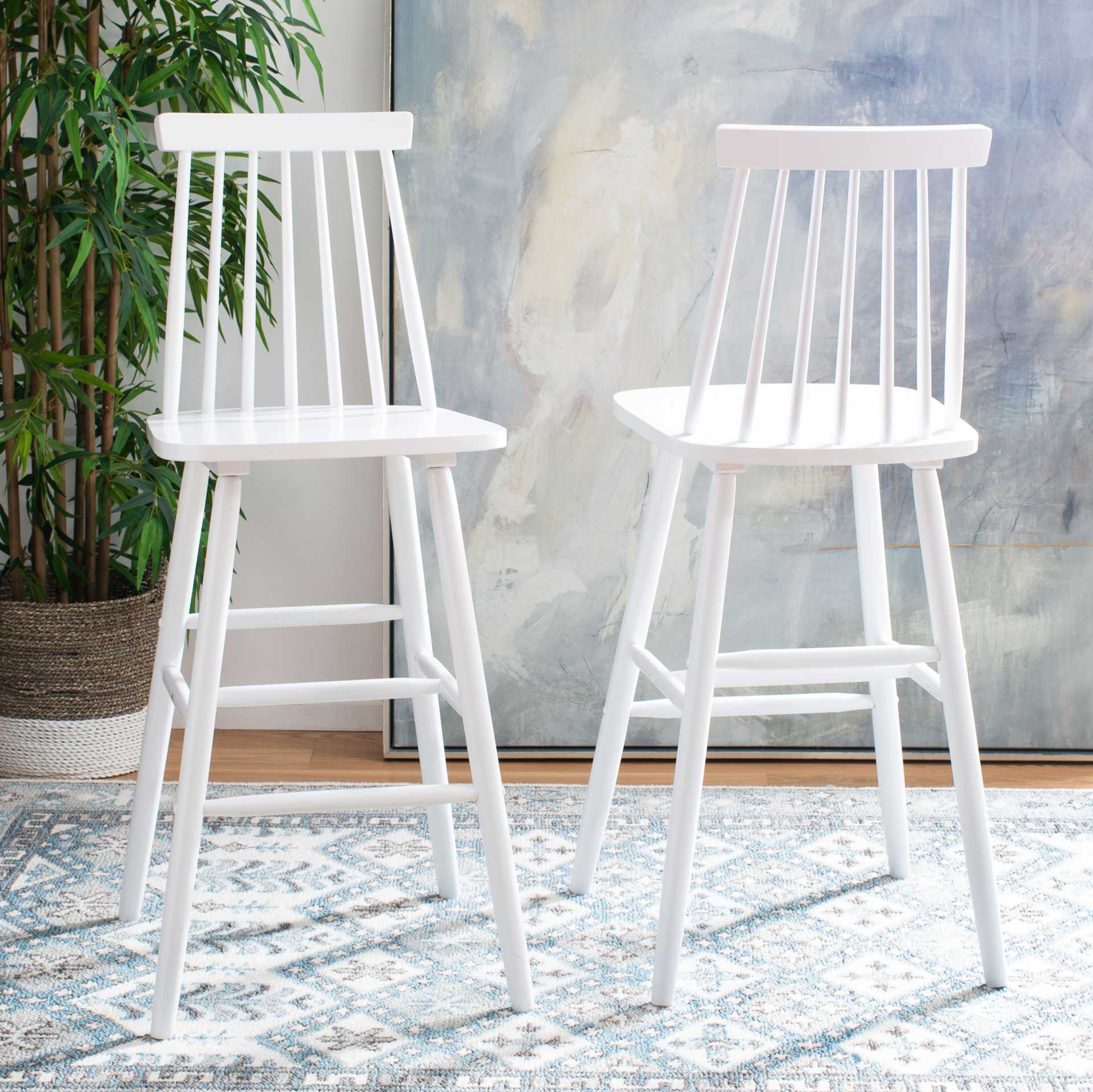 Belford Bar Stool White (Set of 2) - Image 7