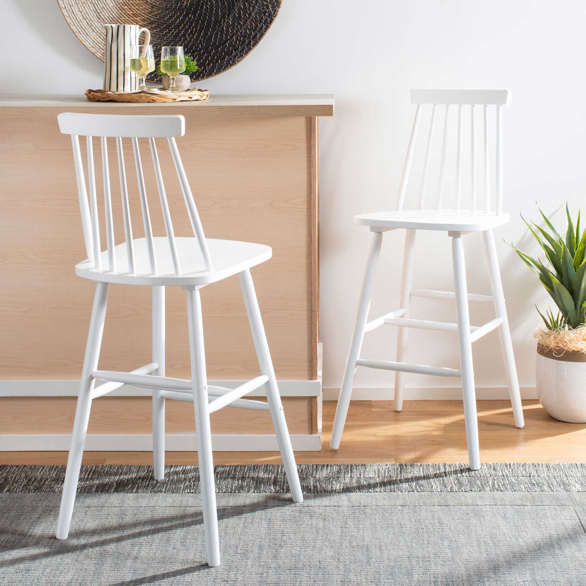 Belford Bar Stool White (Set of 2) - Image 8