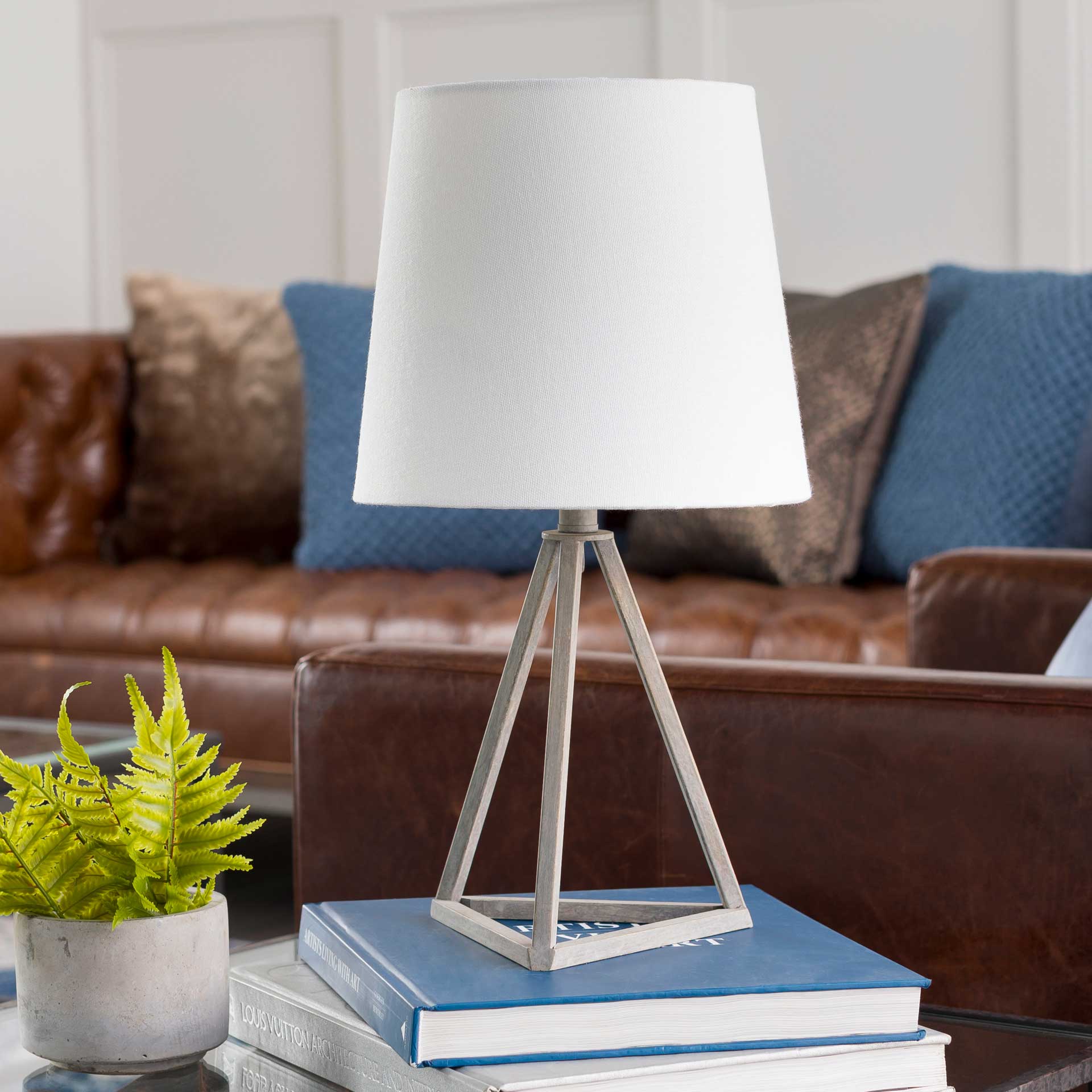 Bella Table Lamp White/Gray - Image 5