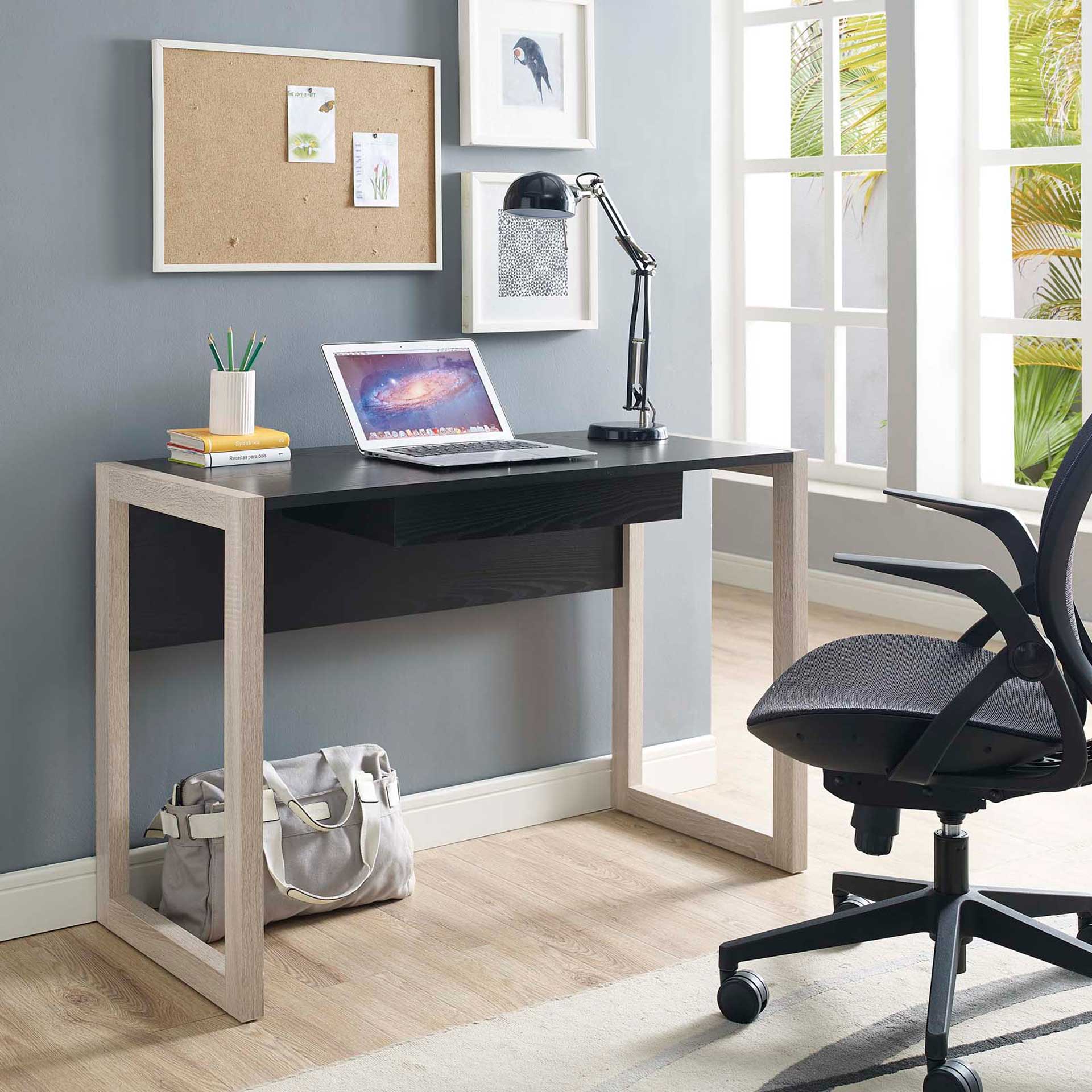 Bella Wood Writing Desk Natural Black - Image 5