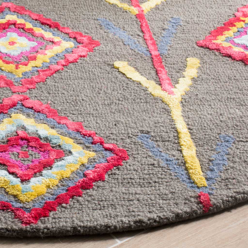 Bellagio Dark Gray/Multi Round Rug - Image 2