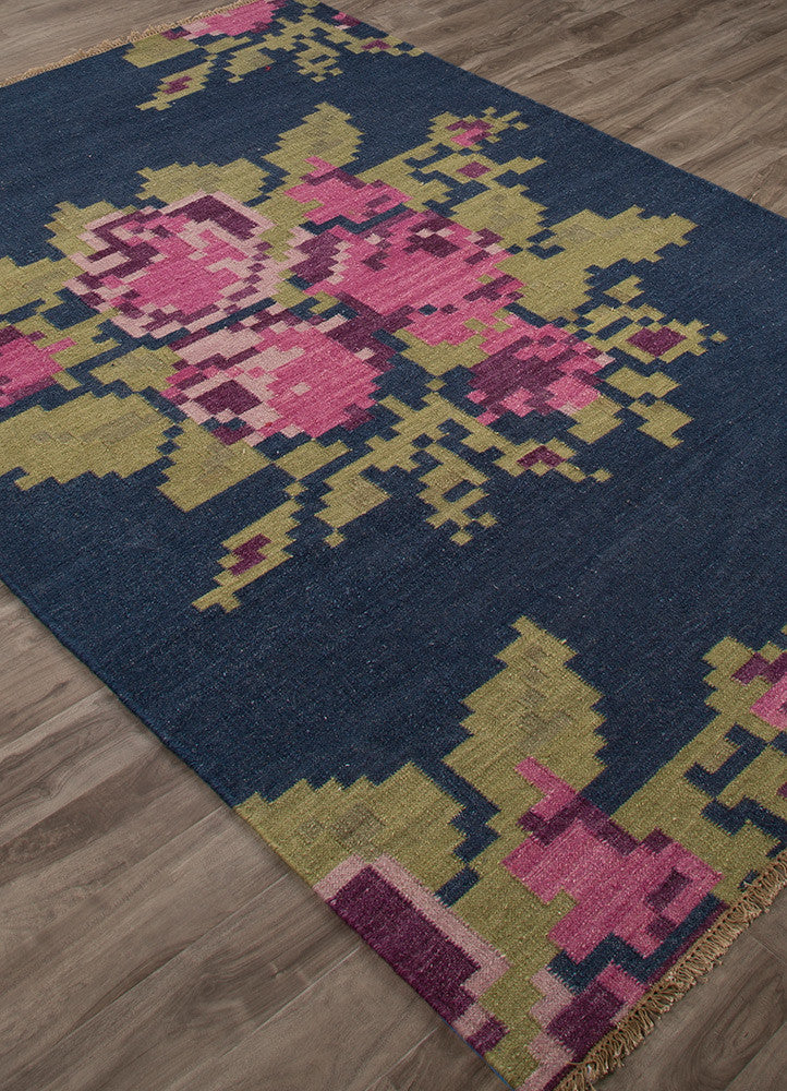 Belle Roseburg Dark Denim/Chateau Rose Area Rug - Image 2