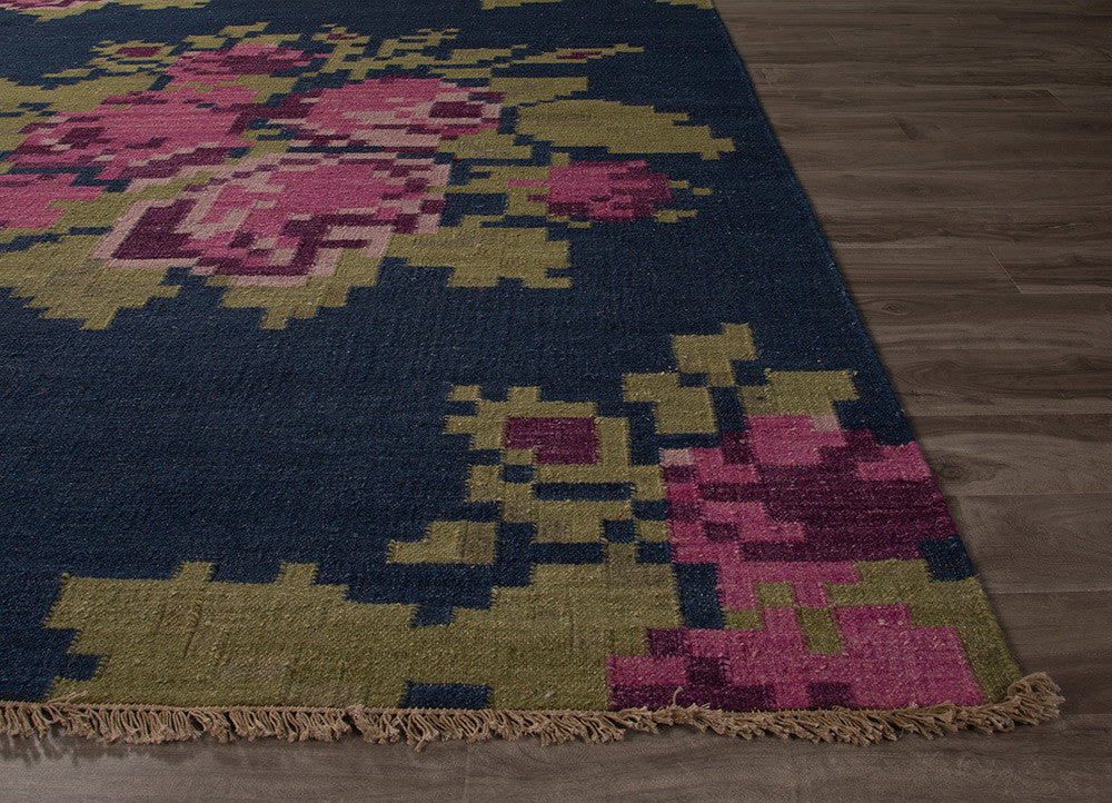 Belle Roseburg Dark Denim/Chateau Rose Area Rug - Image 3