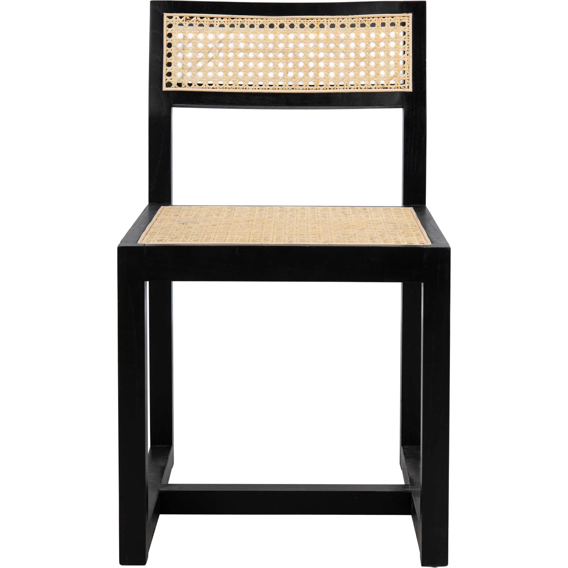 Bellini Cane Dining Chair Black/Natural - Image 2