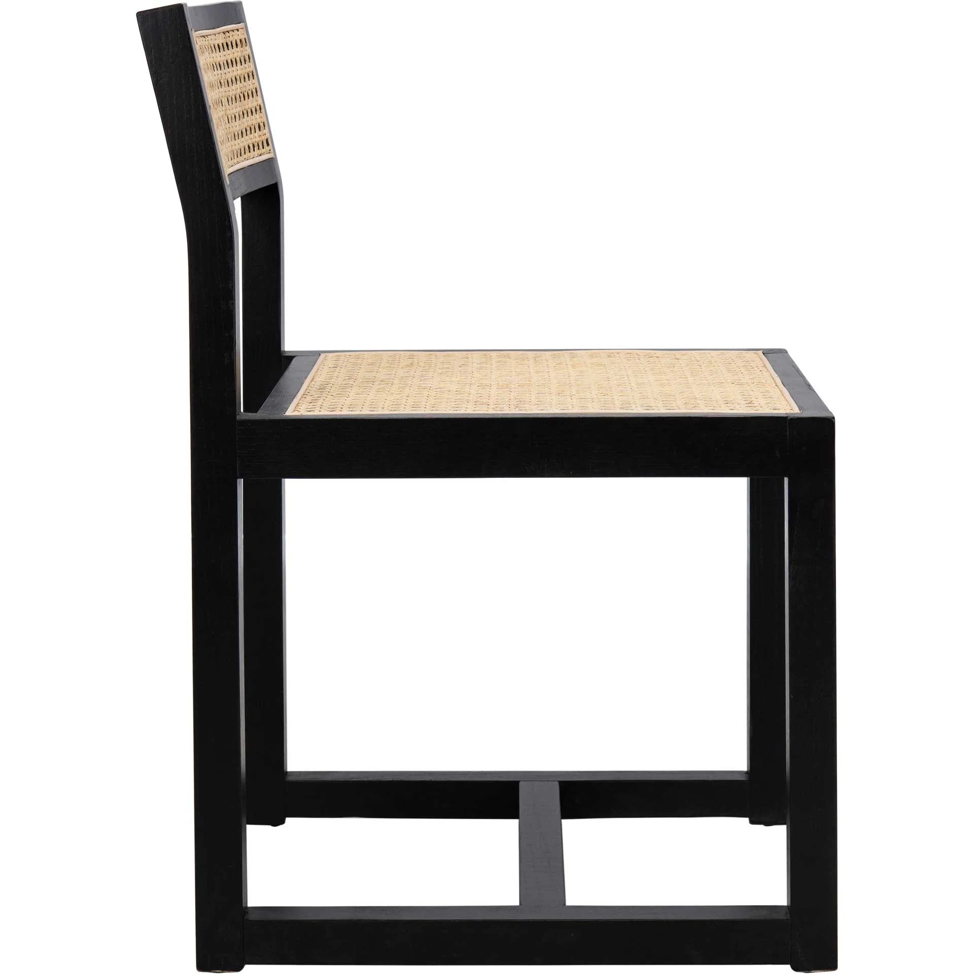 Bellini Cane Dining Chair Black/Natural - Image 3