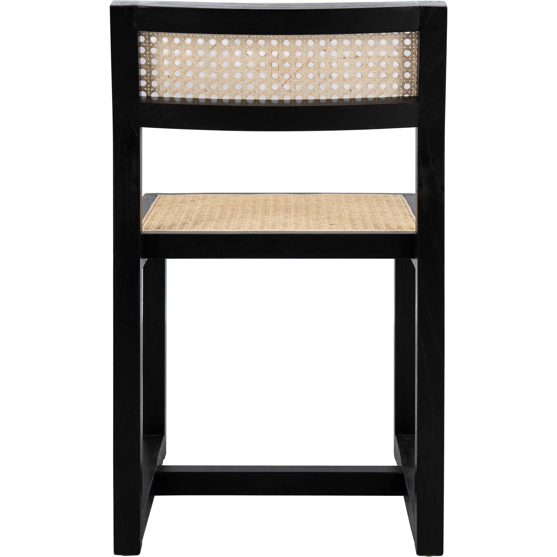 Bellini Cane Dining Chair Black/Natural - Image 4