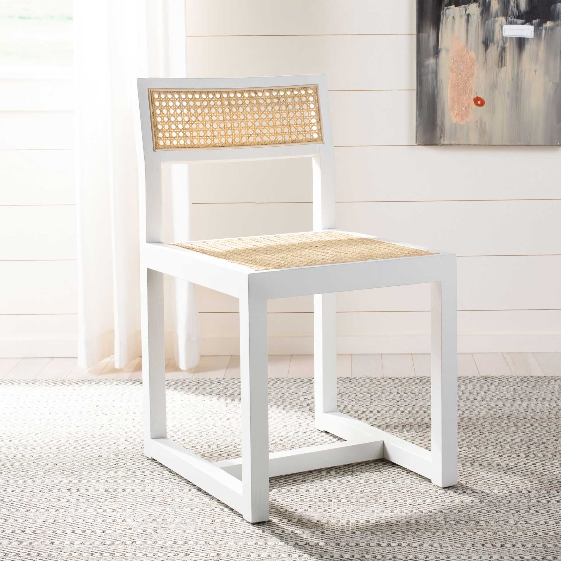Bellini Cane Dining Chair White/Natural - Image 10