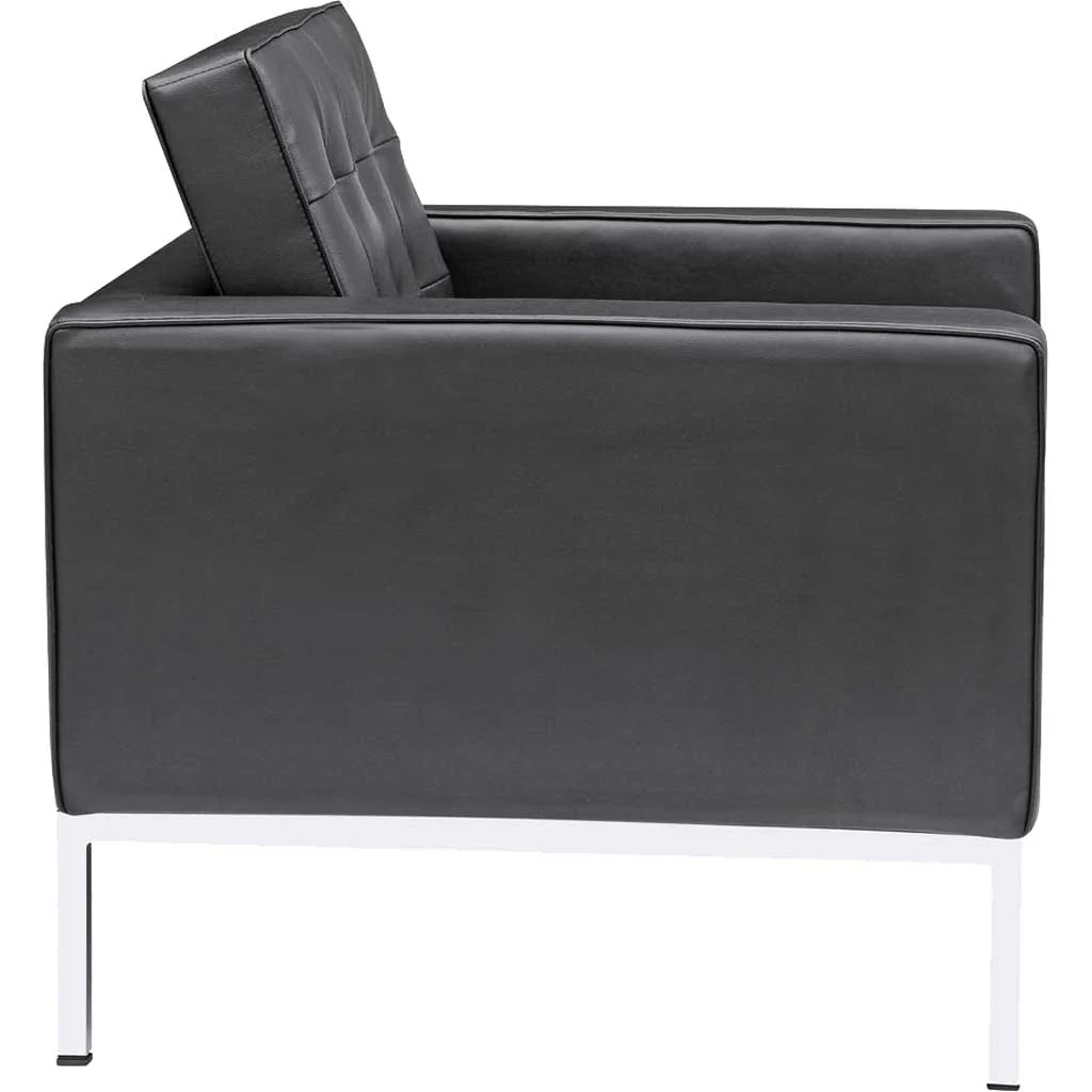 Belmont Arm Chair in Leather Black - Image 2