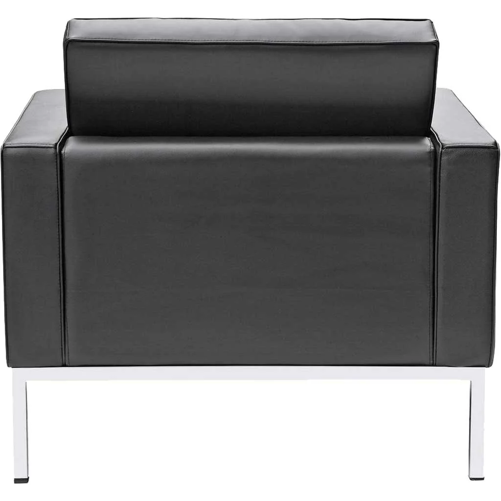 Belmont Arm Chair in Leather Black - Image 3