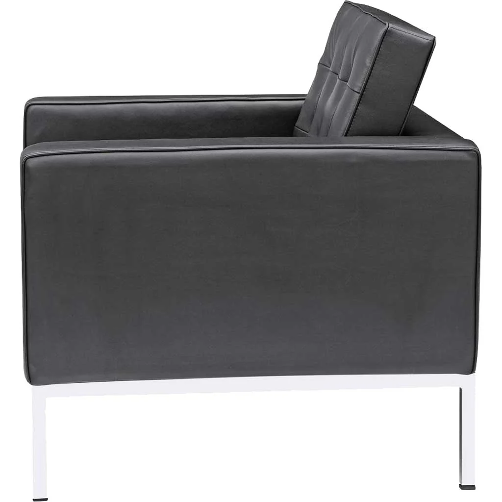 Belmont Arm Chair in Leather Black - Image 4
