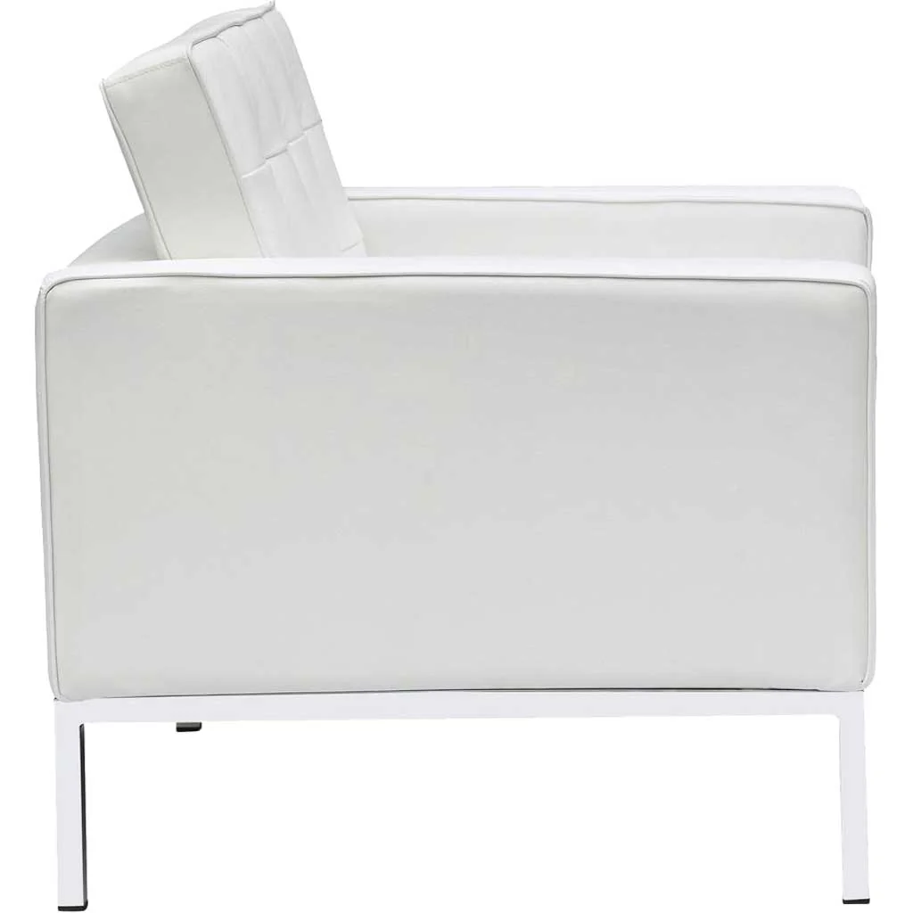 Belmont Arm Chair in Leather White - Image 2