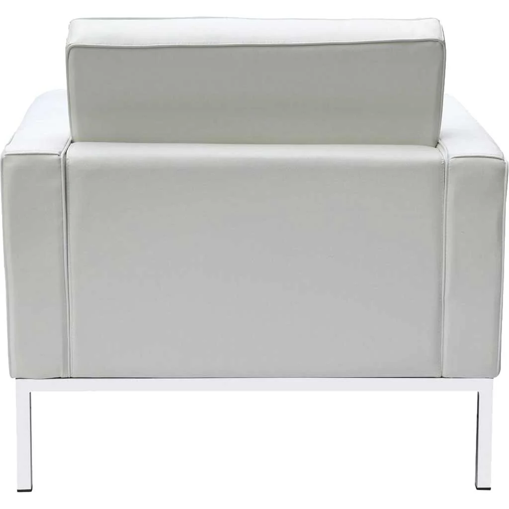 Belmont Arm Chair in Leather White - Image 3