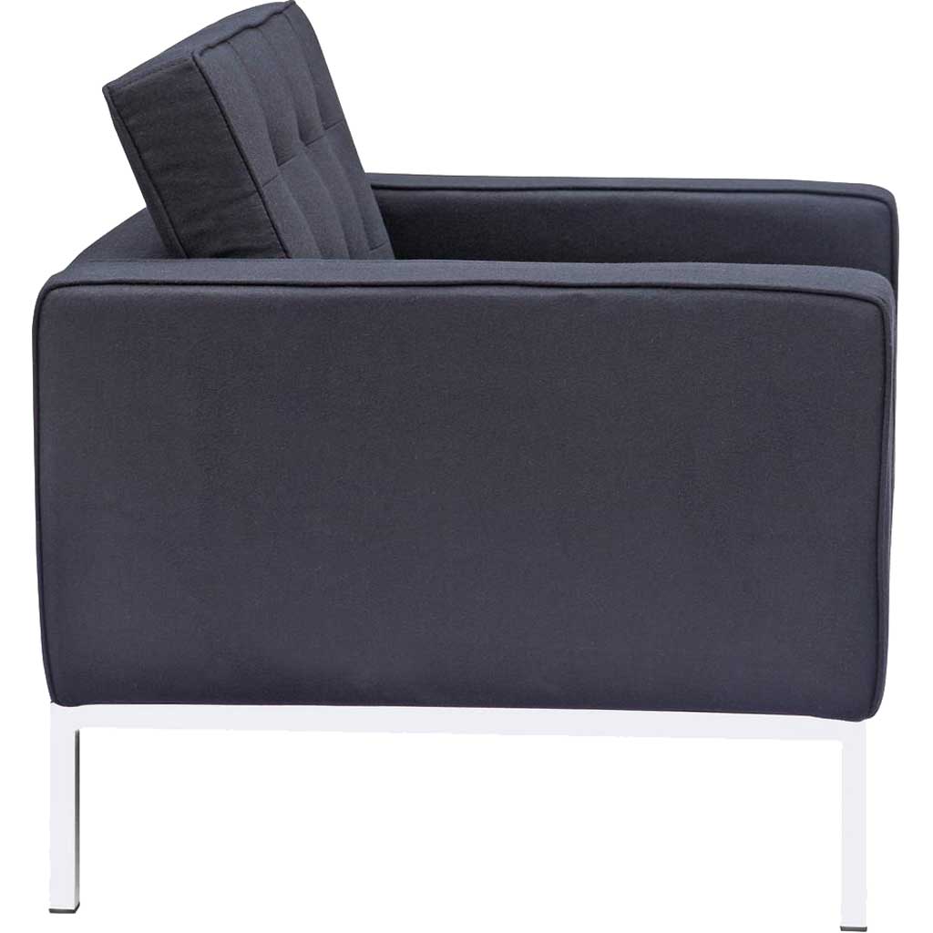 Belmont Arm Chair in Wool Black - Image 2